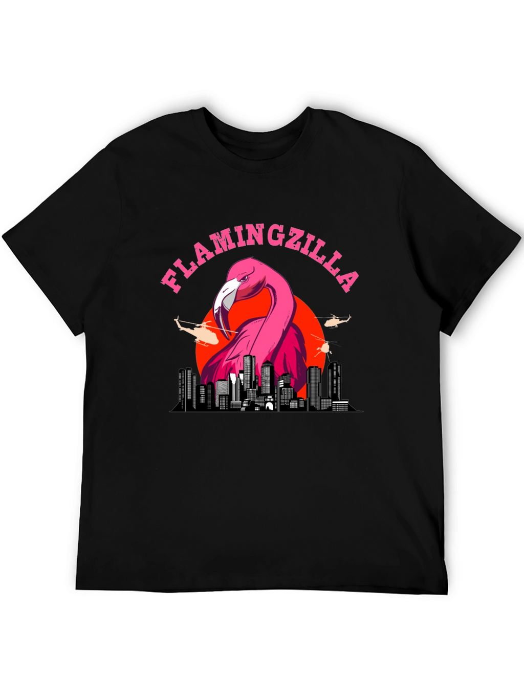 Flamingozilla Graphic T-Shirt - Funny Bird Tee