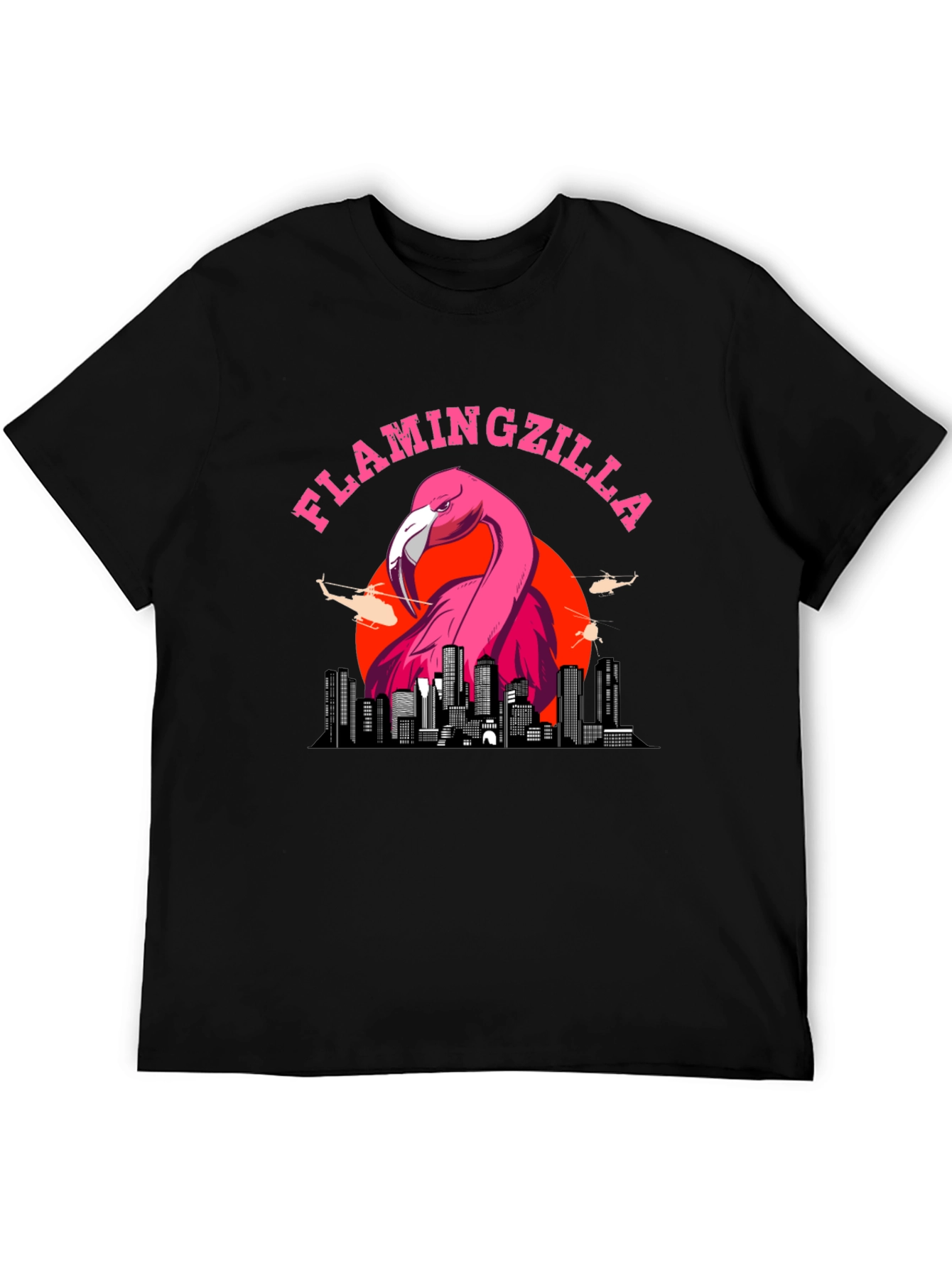 Flamingozilla Graphic T-Shirt - Funny Bird Tee