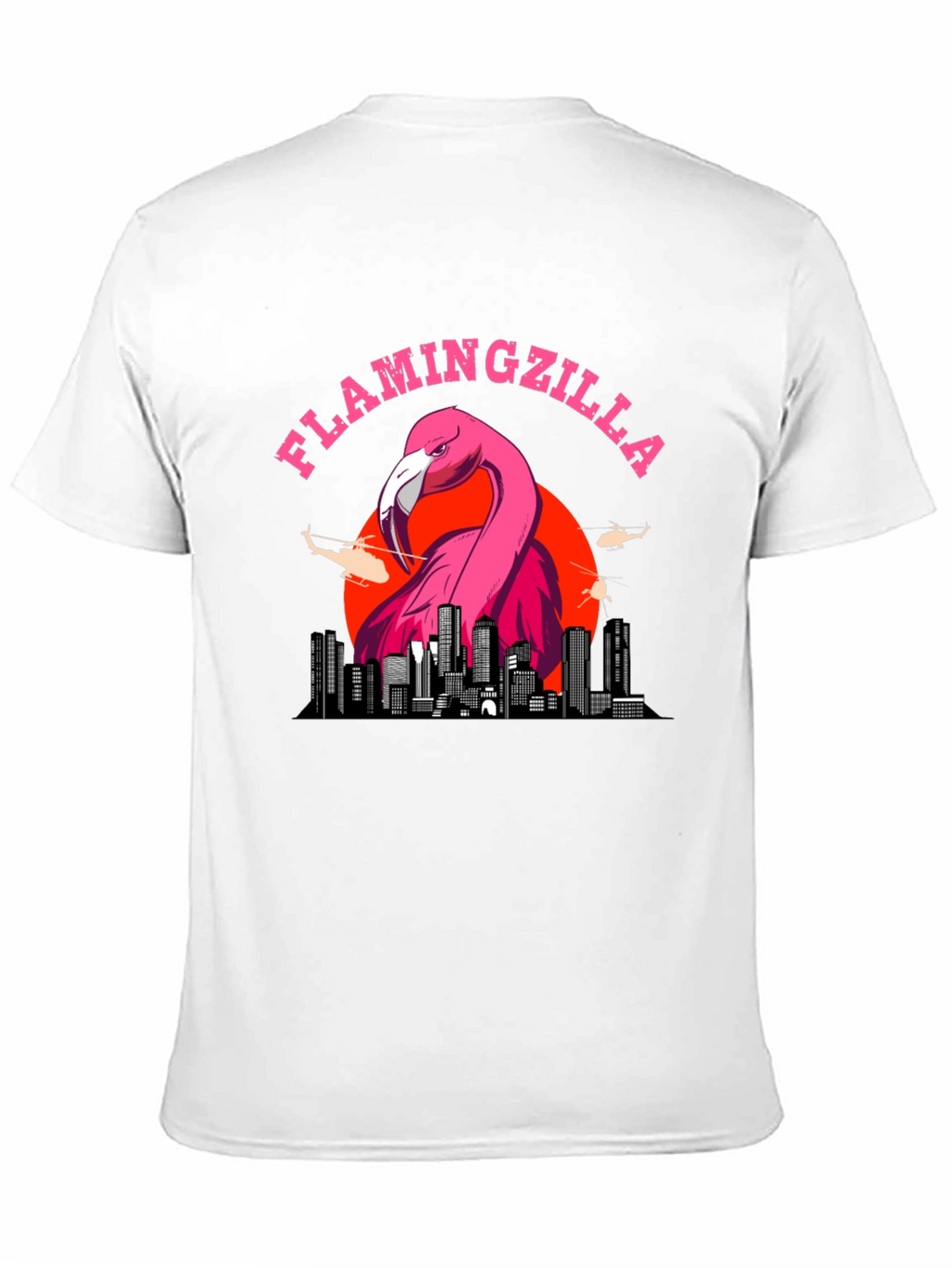 Flamingozilla Graphic T-Shirt - Funny Bird Tee