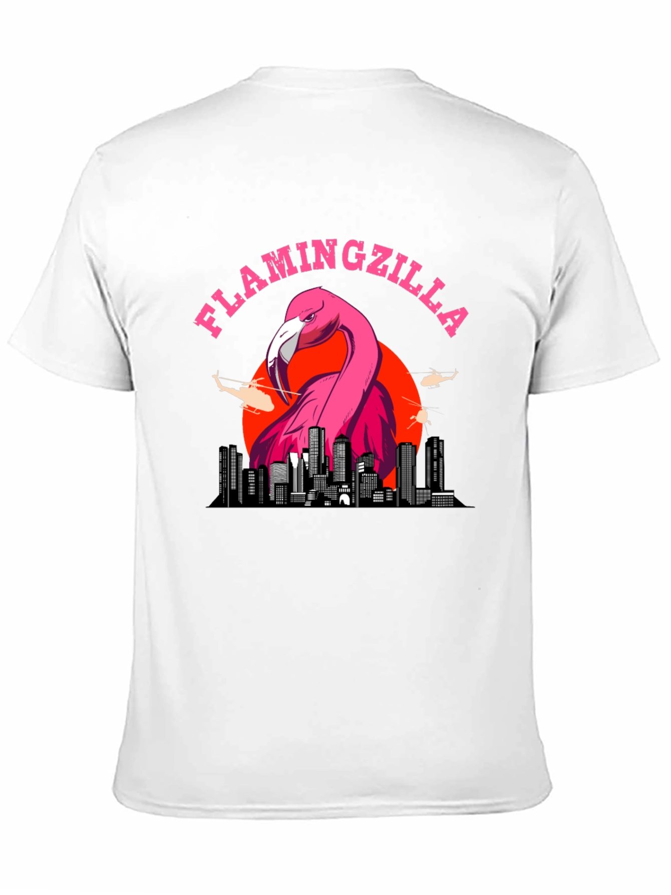 Flamingozilla Graphic T-Shirt - Funny Bird Tee