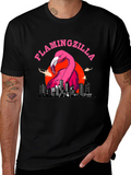 Flamingozilla Graphic T-Shirt - Funny Bird Tee