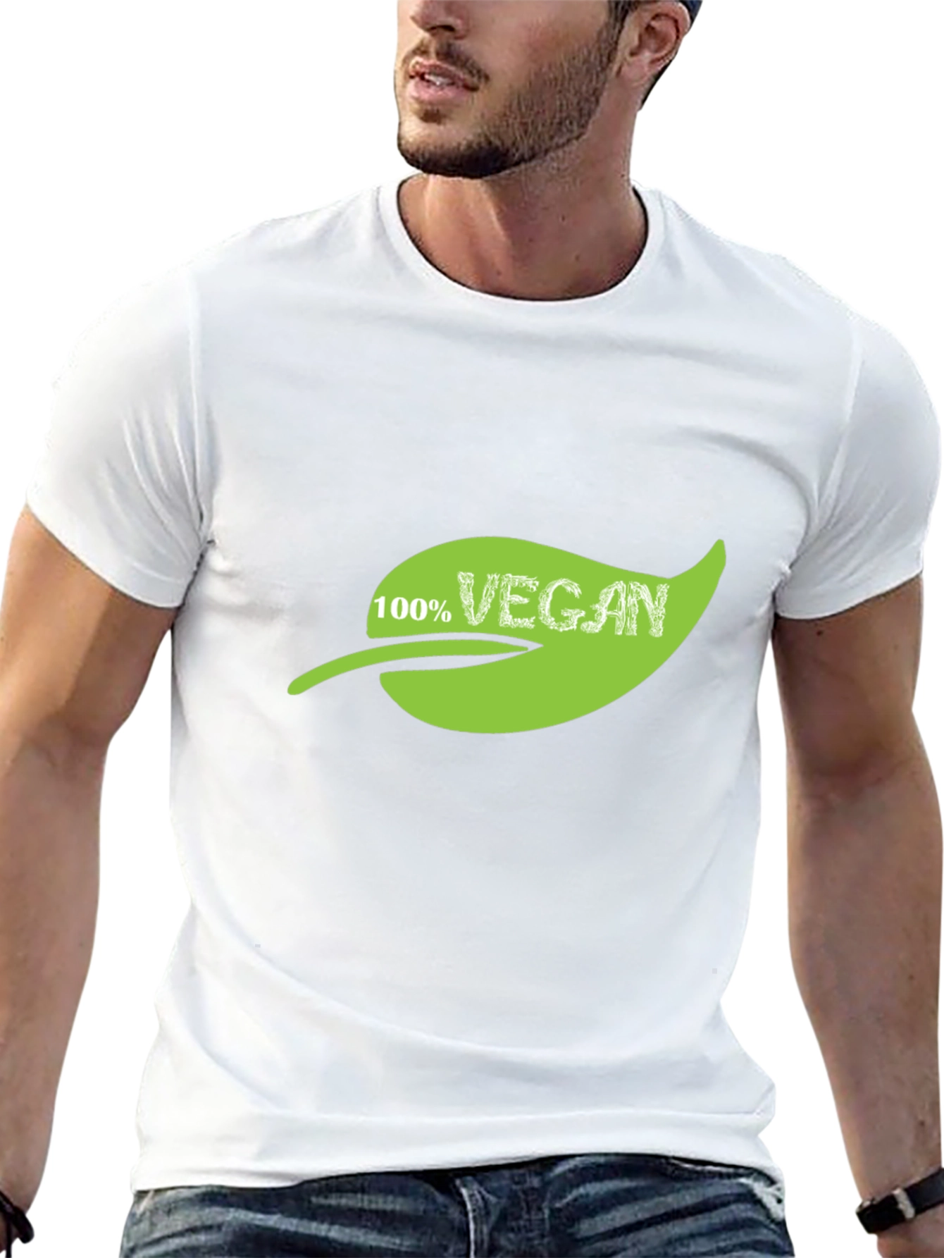 Vegan 100% Leaf Graphic T-Shirt