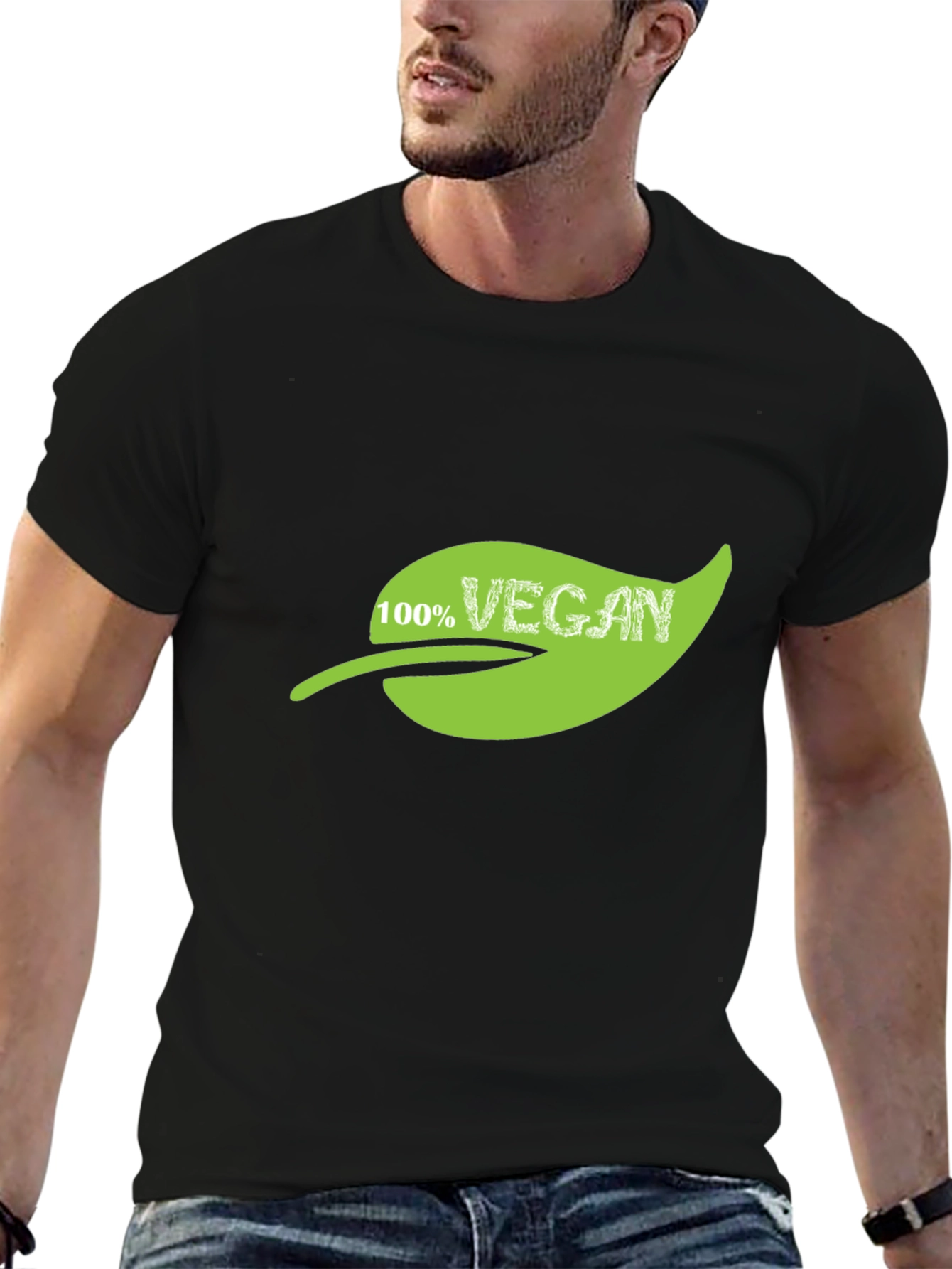 Vegan 100% Leaf Graphic T-Shirt