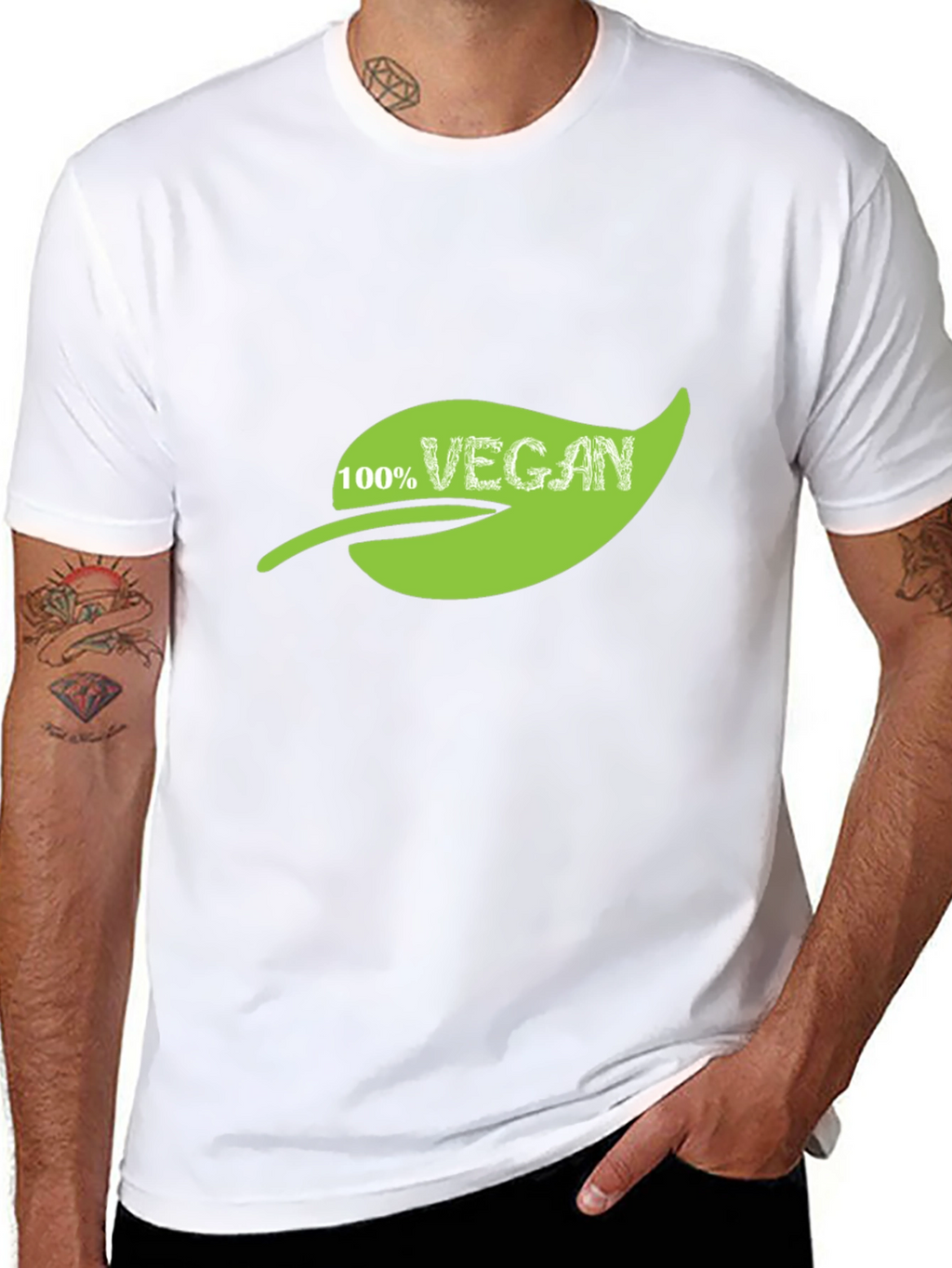 Vegan 100% Leaf Graphic T-Shirt