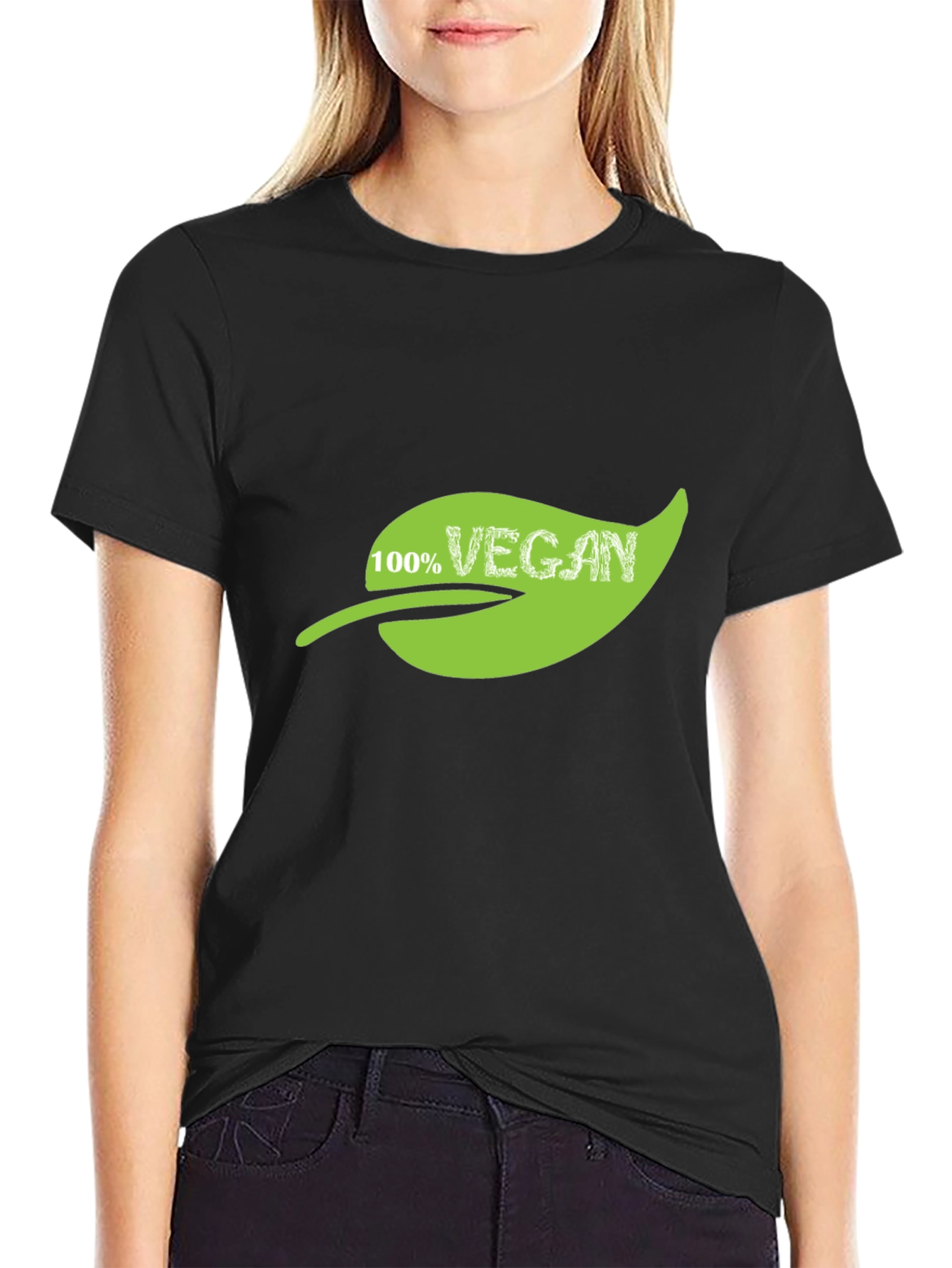 Vegan 100% Leaf Graphic T-Shirt