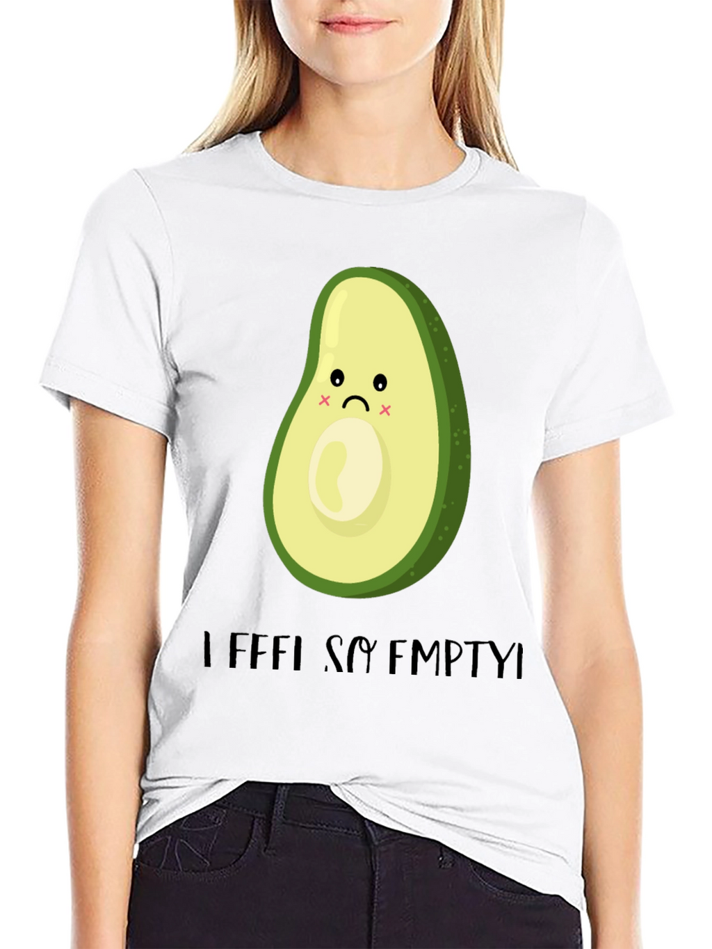 Sad Avocado Graphic T-Shirt - I Feel So Empty
