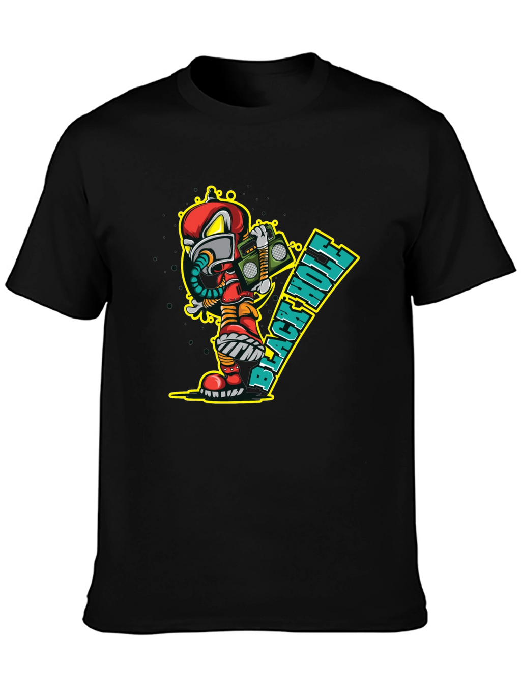 Black Hole Cartoon Graphic Tee