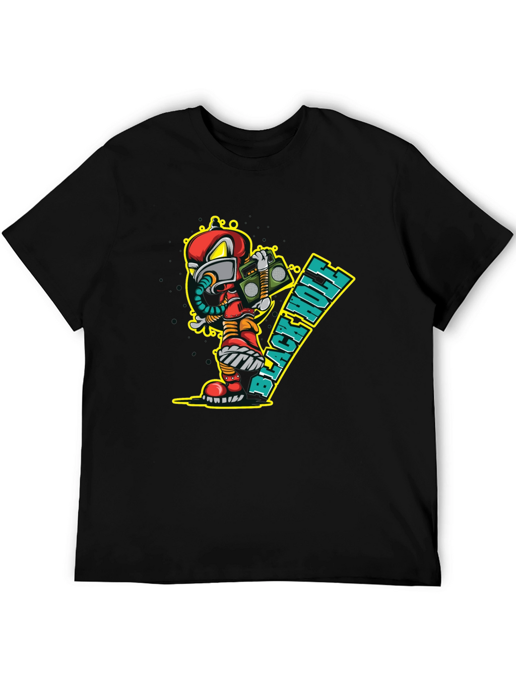 Black Hole Cartoon Graphic Tee