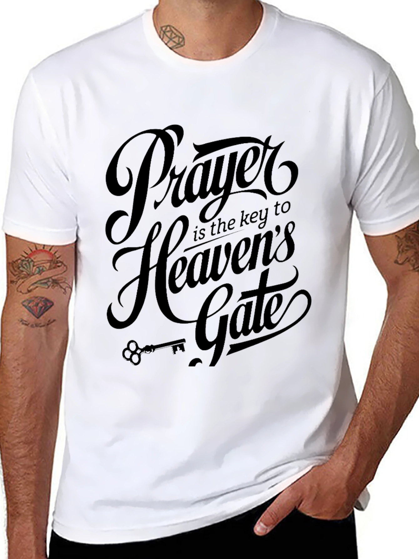 Prayer is the Key Black T-Shirt