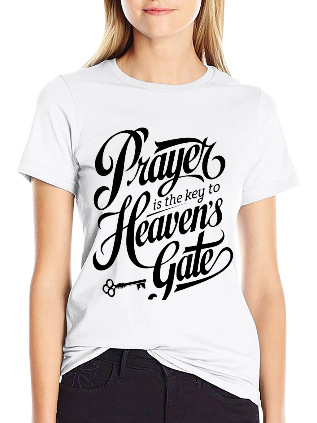 Prayer is the Key Black T-Shirt