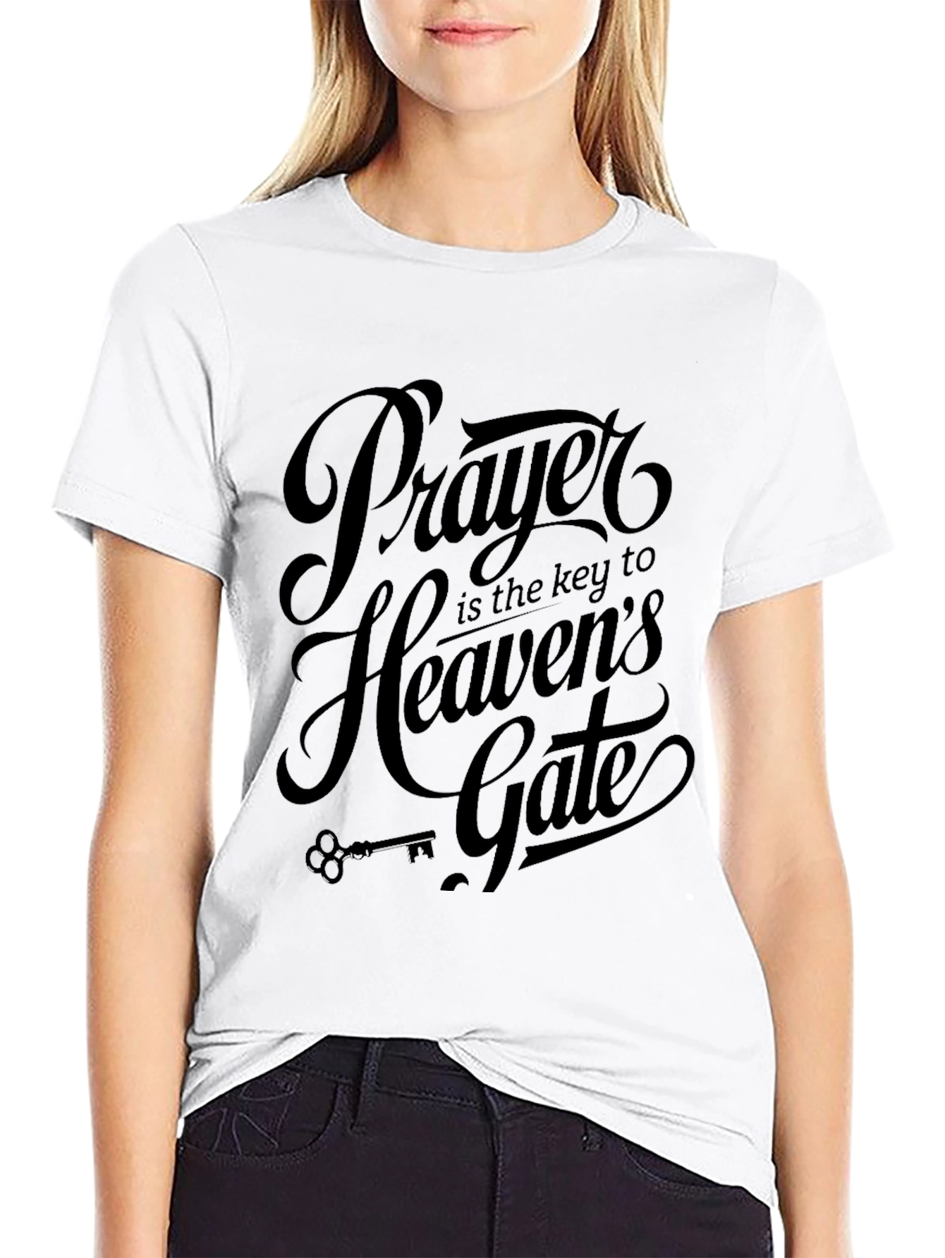 Prayer is the Key Black T-Shirt