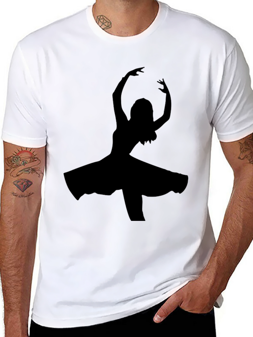 Black Dancer Silhouette T-Shirt