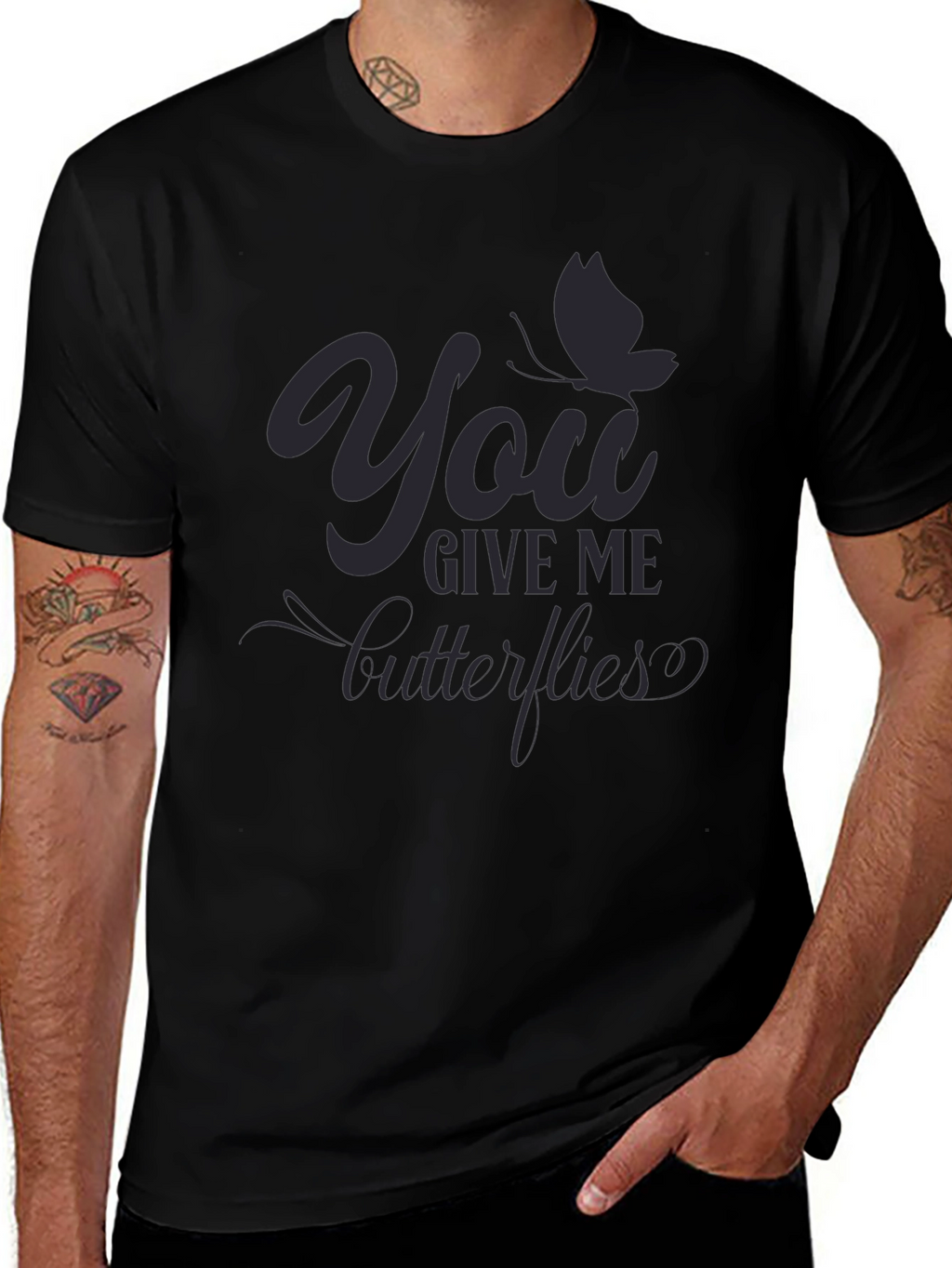 You Give Me Butterflies Graphic Print Tee