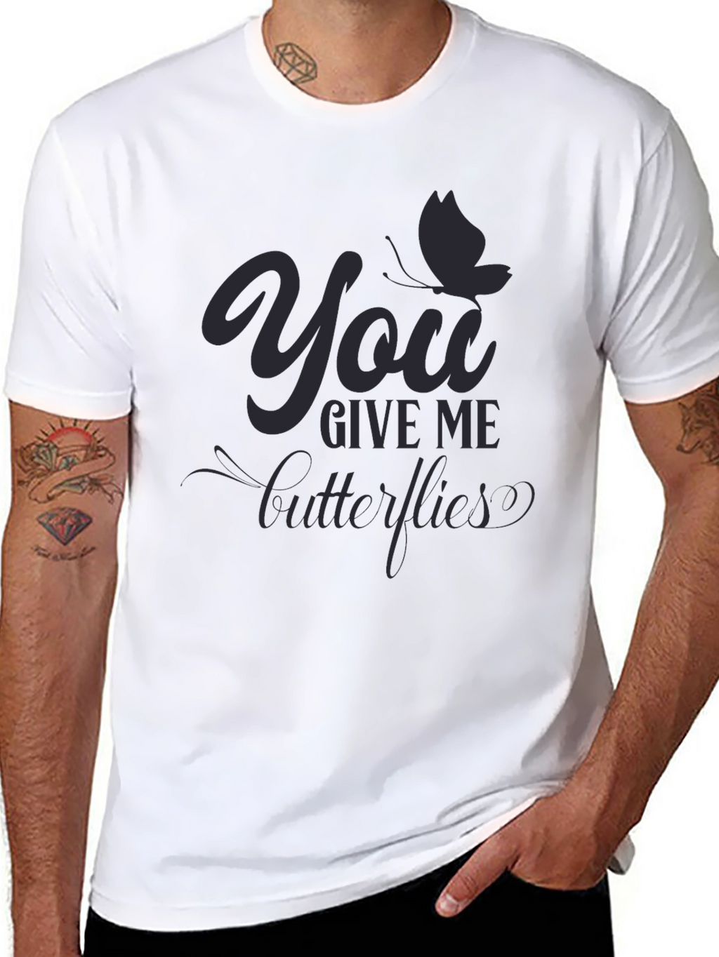 You Give Me Butterflies Graphic Print Tee