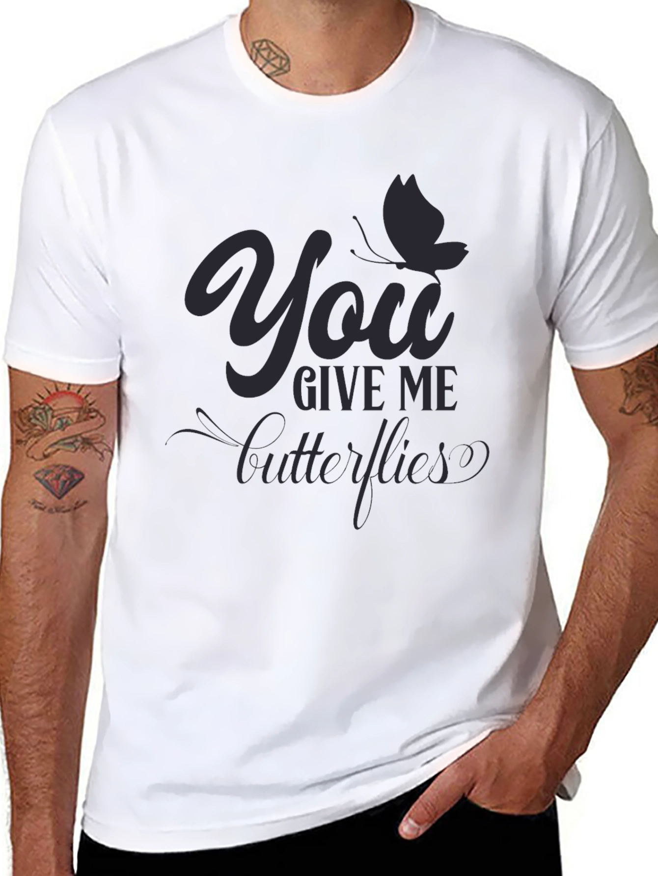 You Give Me Butterflies Graphic Print Tee