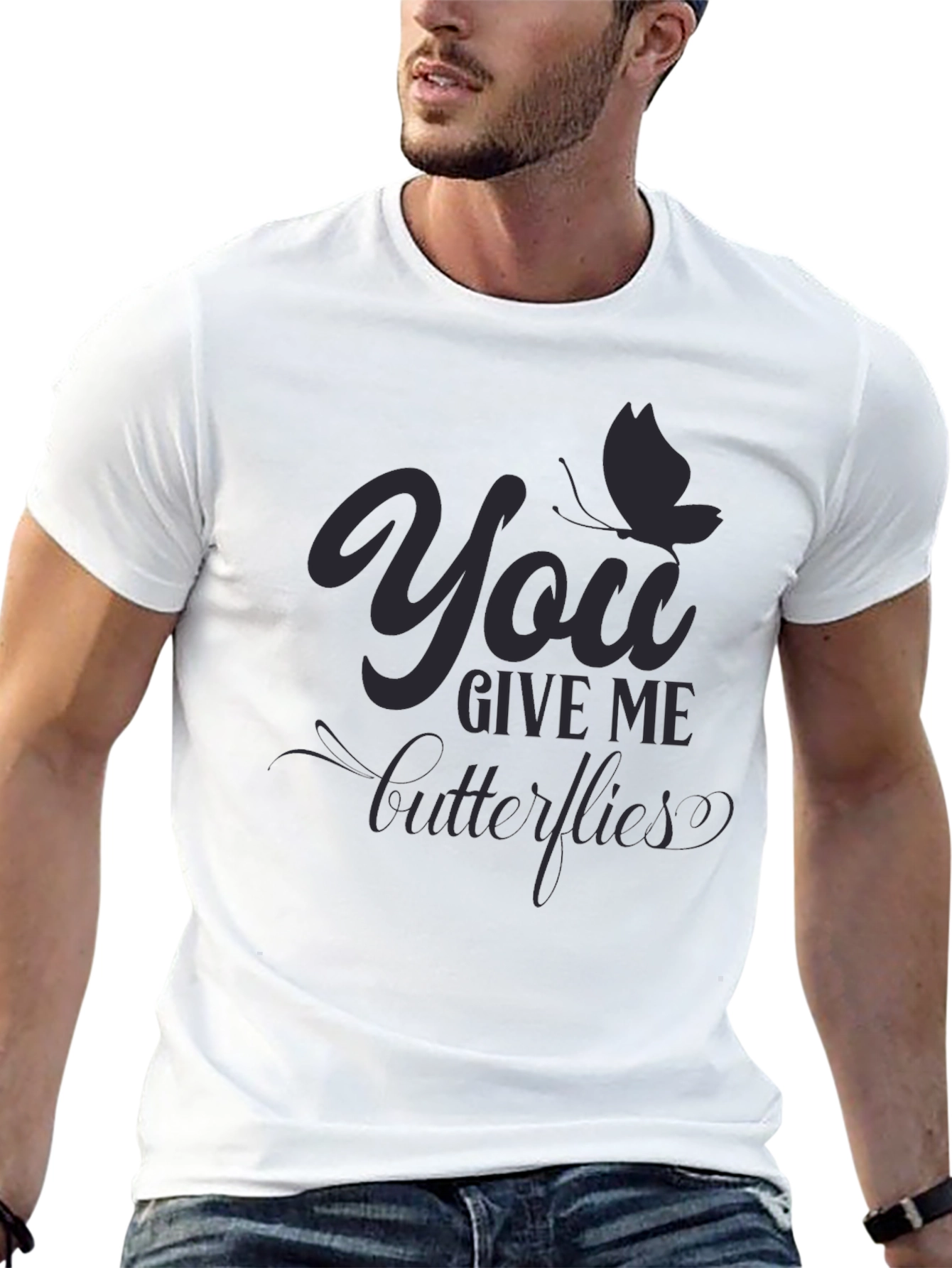 You Give Me Butterflies Graphic Print Tee