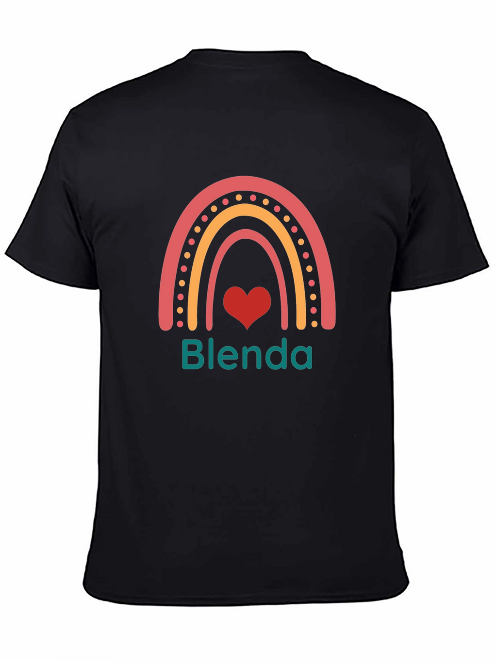 Blenda Rainbow Heart Tee - Personalized Graphic T-Shirt