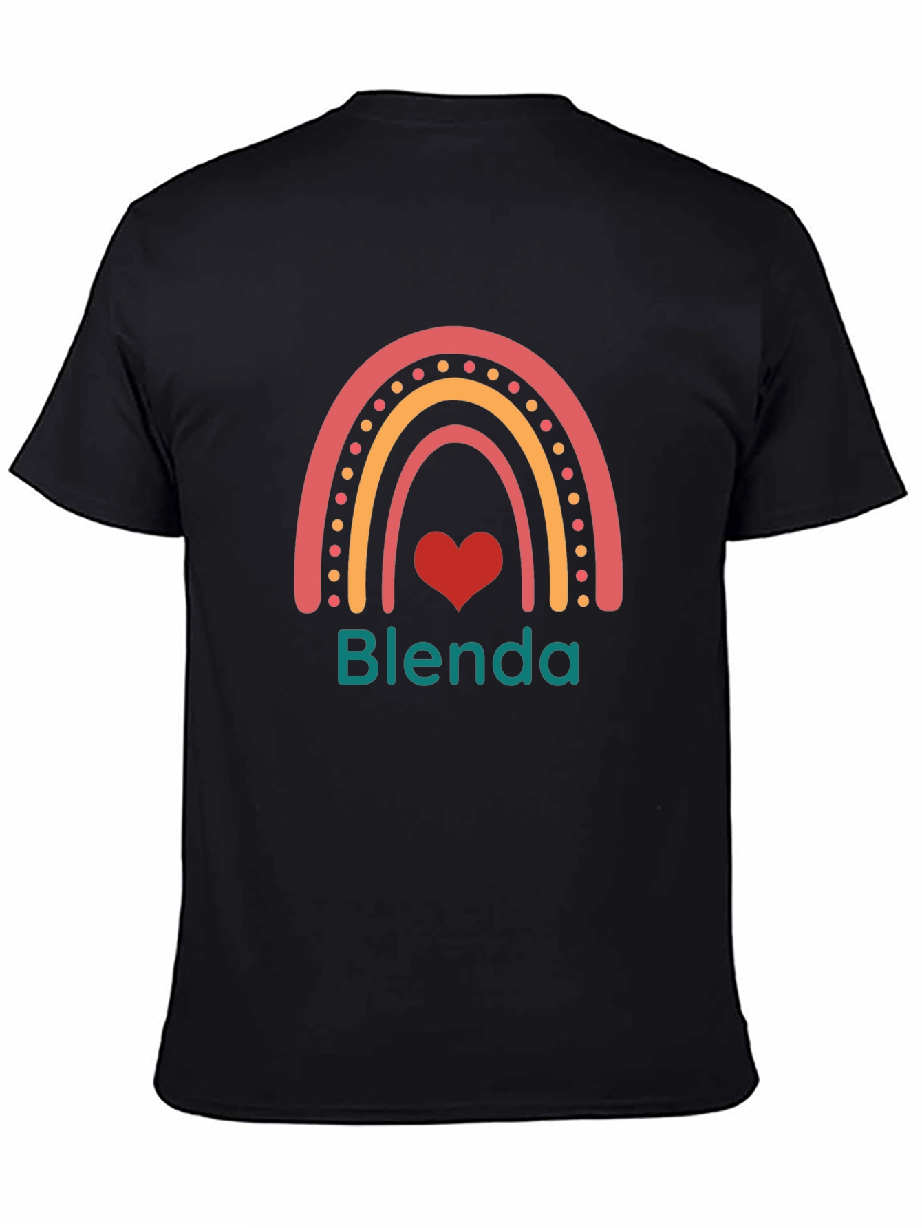 Blenda Rainbow Heart Tee - Personalized Graphic T-Shirt