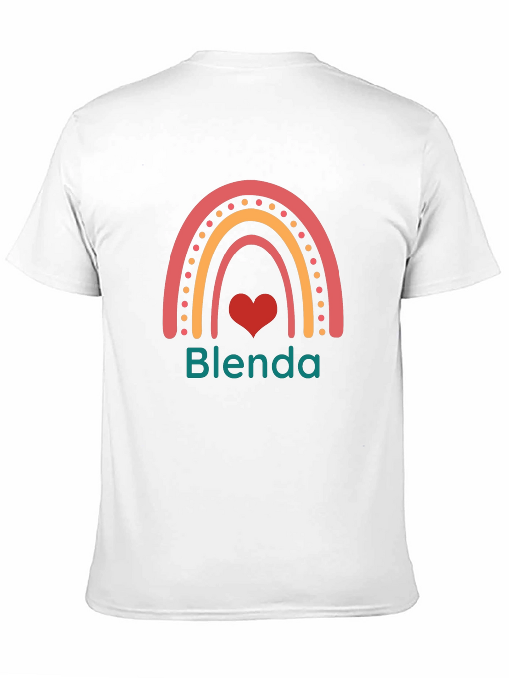 Blenda Rainbow Heart Tee - Personalized Graphic T-Shirt