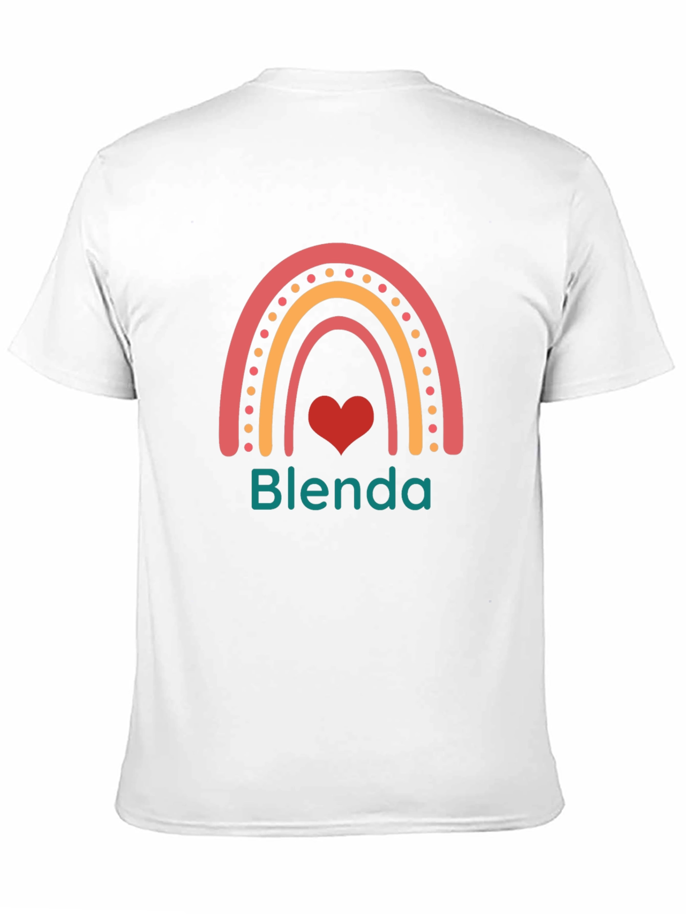 Blenda Rainbow Heart Tee - Personalized Graphic T-Shirt