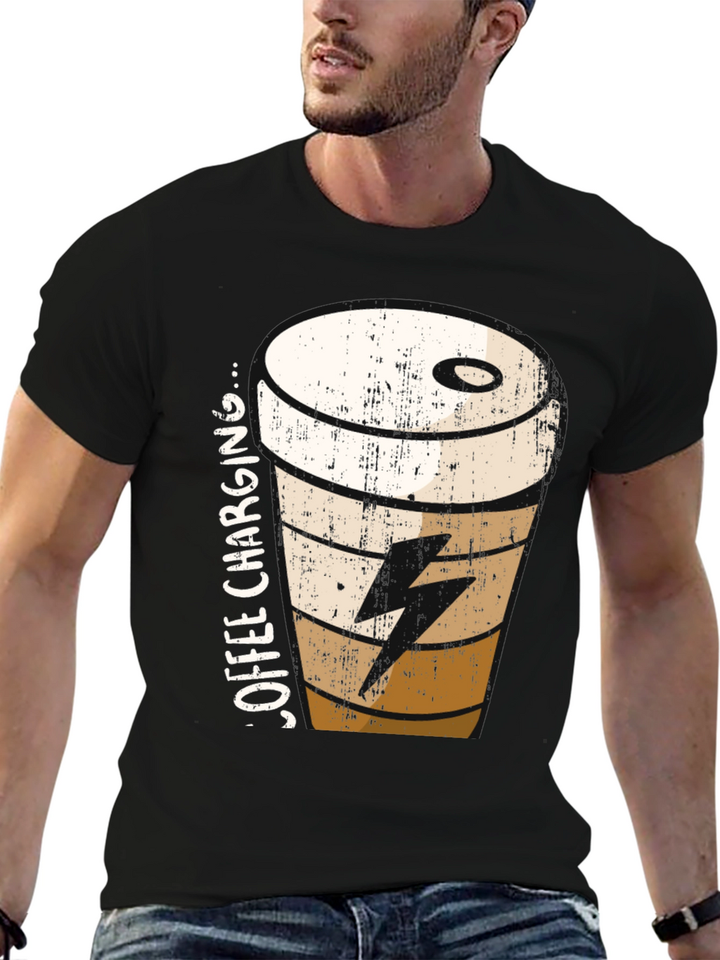 Coffee Charging T-Shirt - Unisex Graphic Tee