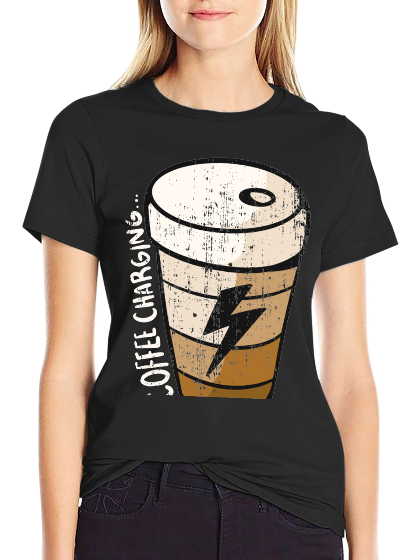 Coffee Charging T-Shirt - Unisex Graphic Tee