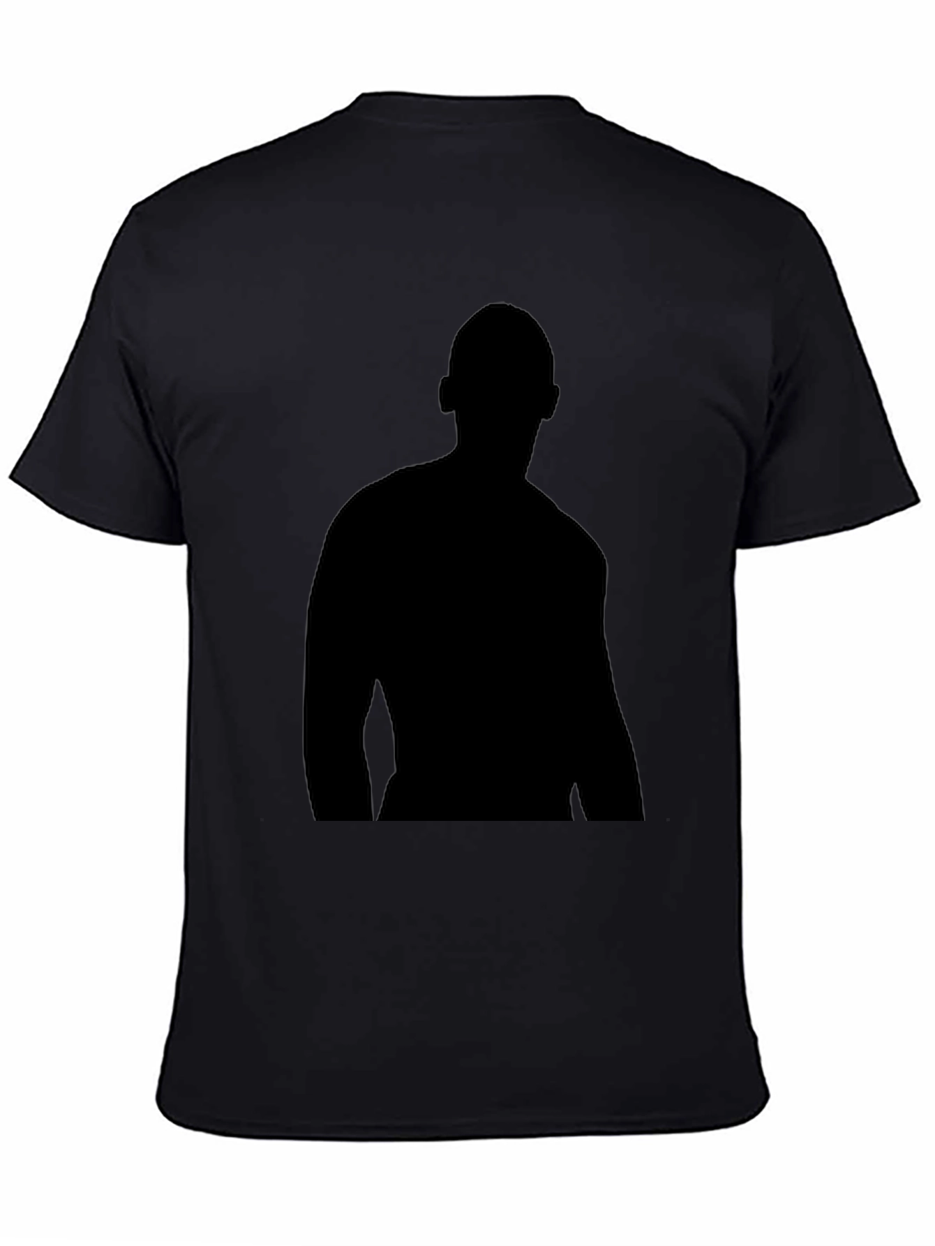 Mens Black Silhouette Graphic T-Shirt