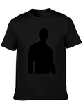Mens Black Silhouette Graphic T-Shirt