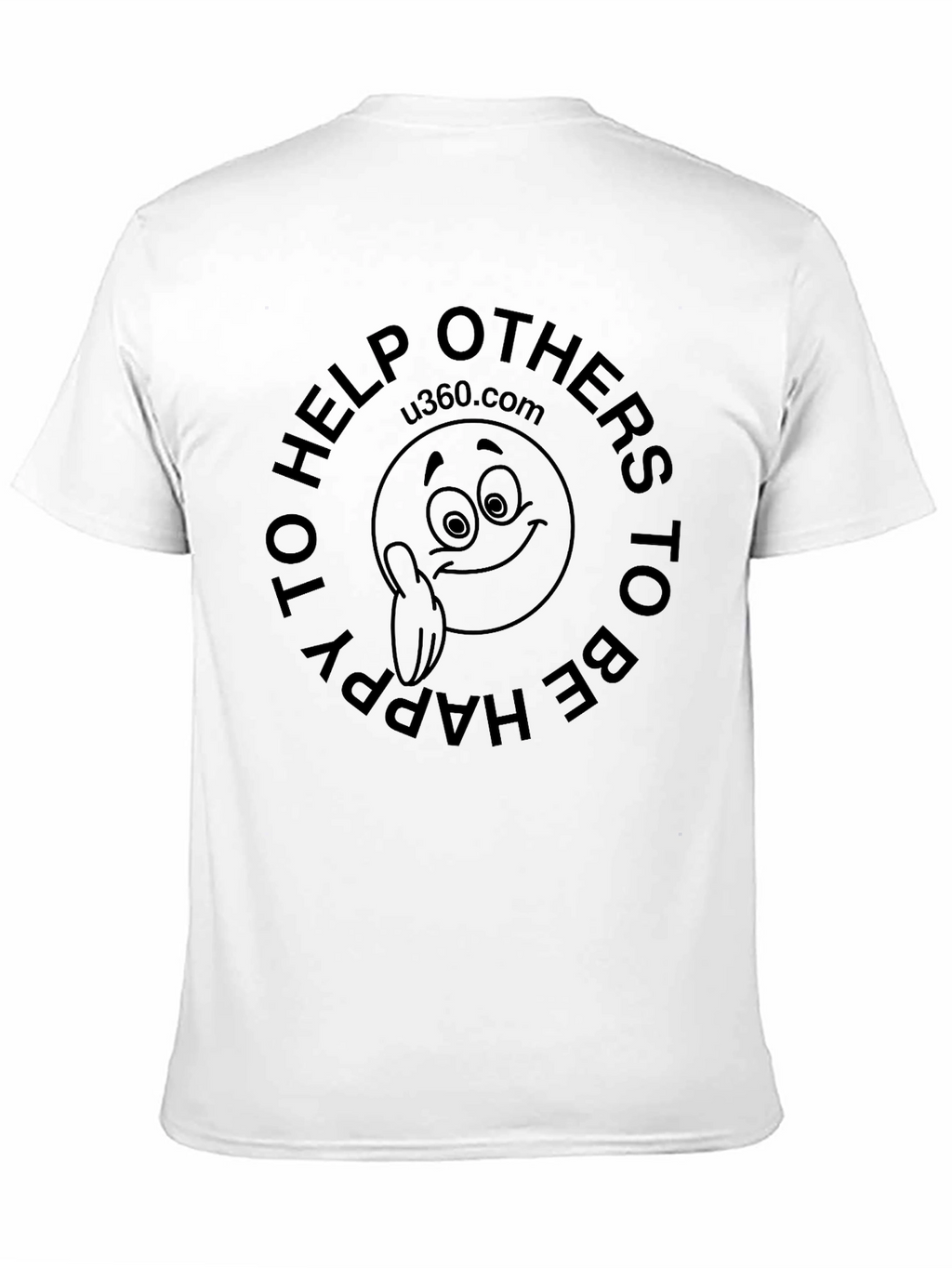 Help Others To Be Happy Black Tee