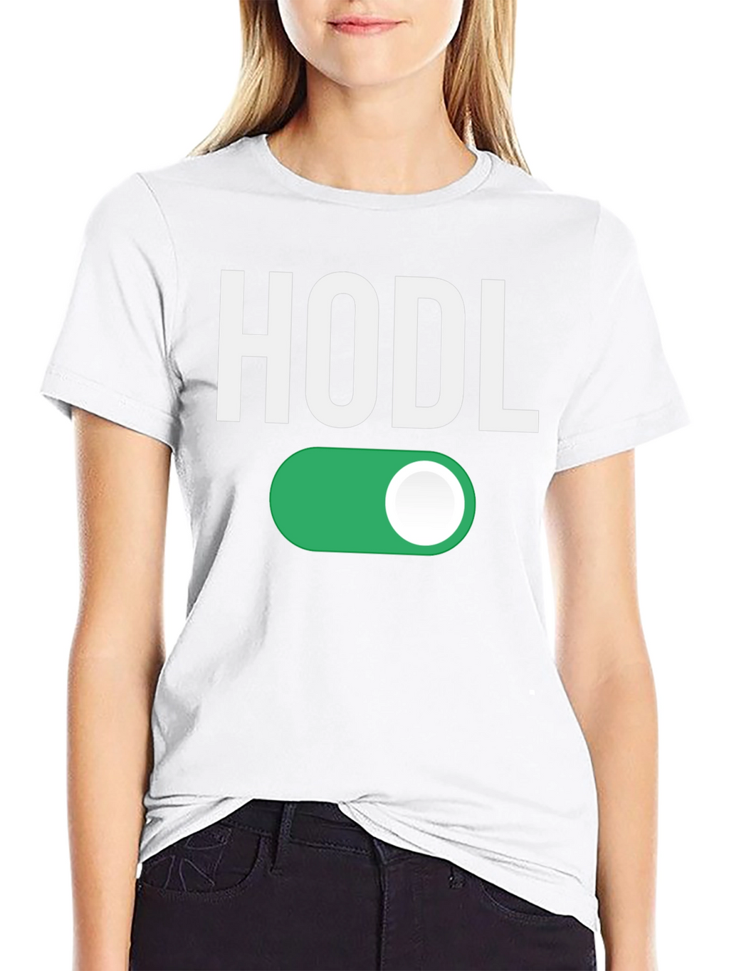 HODL On Crypto T-Shirt - Black Cotton Blend