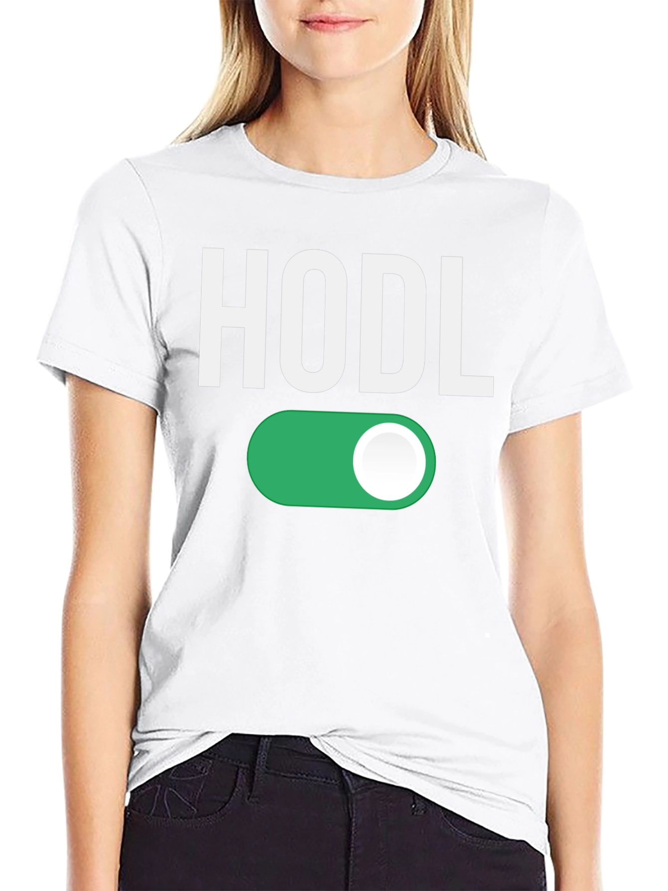 HODL On Crypto T-Shirt - Black Cotton Blend