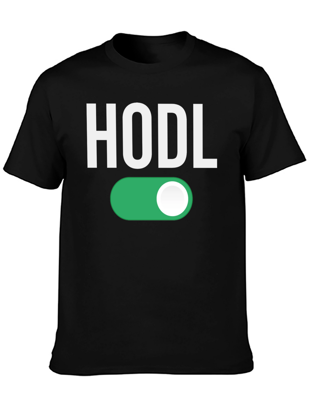 HODL On Crypto T-Shirt - Black Cotton Blend