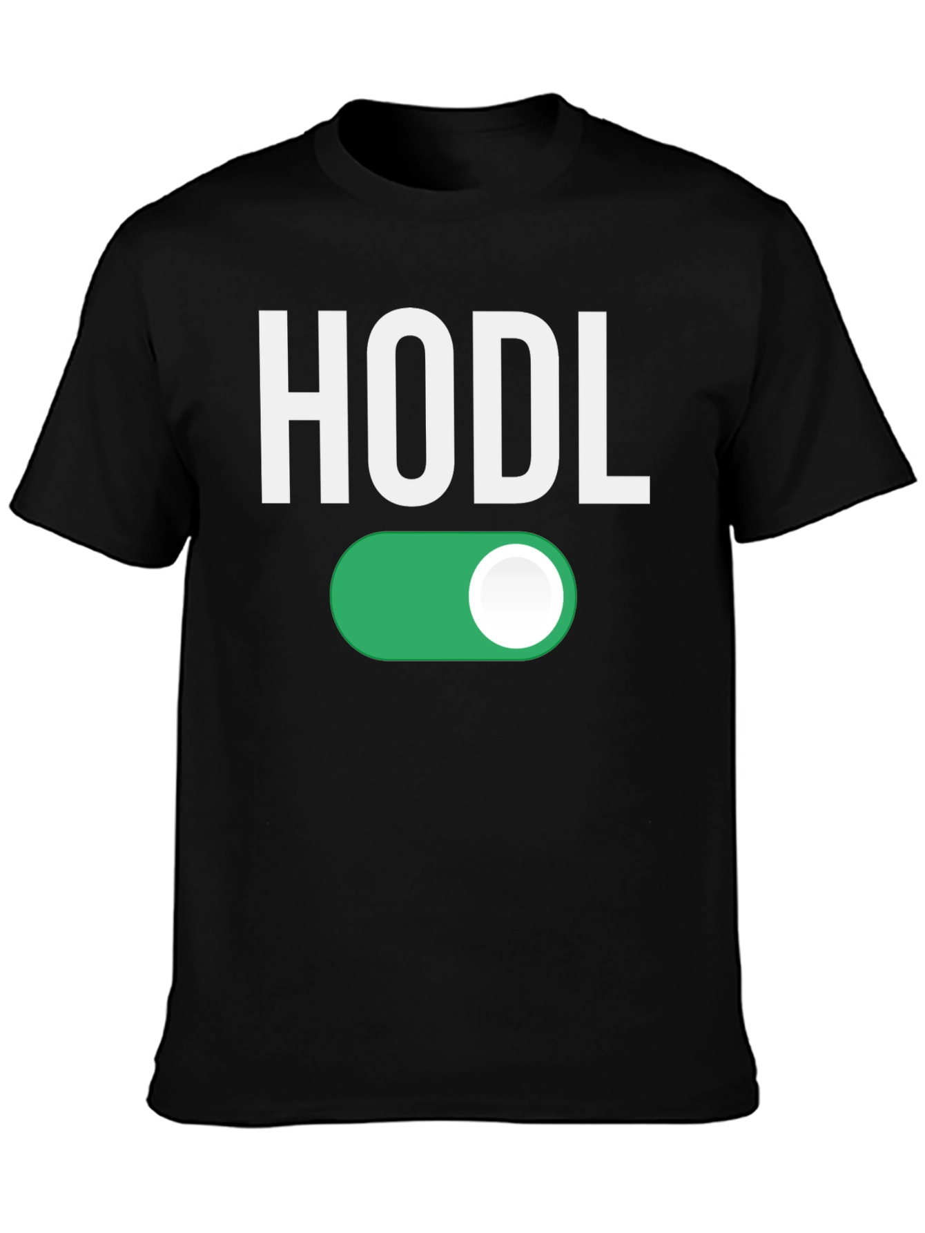 HODL On Crypto T-Shirt - Black Cotton Blend