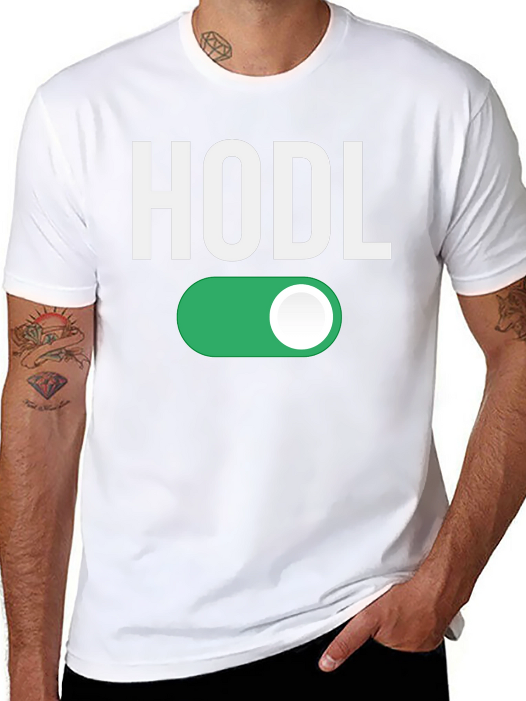 HODL On Crypto T-Shirt - Black Cotton Blend