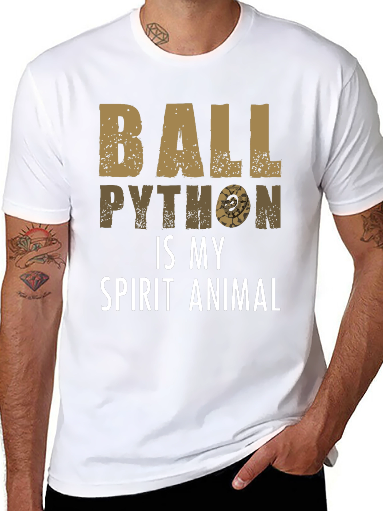 Ball Python Spirit Animal Graphic T-Shirt