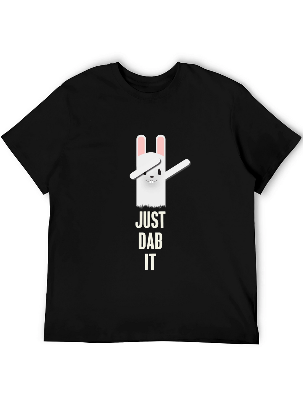 Just Dab It Funny Rabbit Black T-Shirt