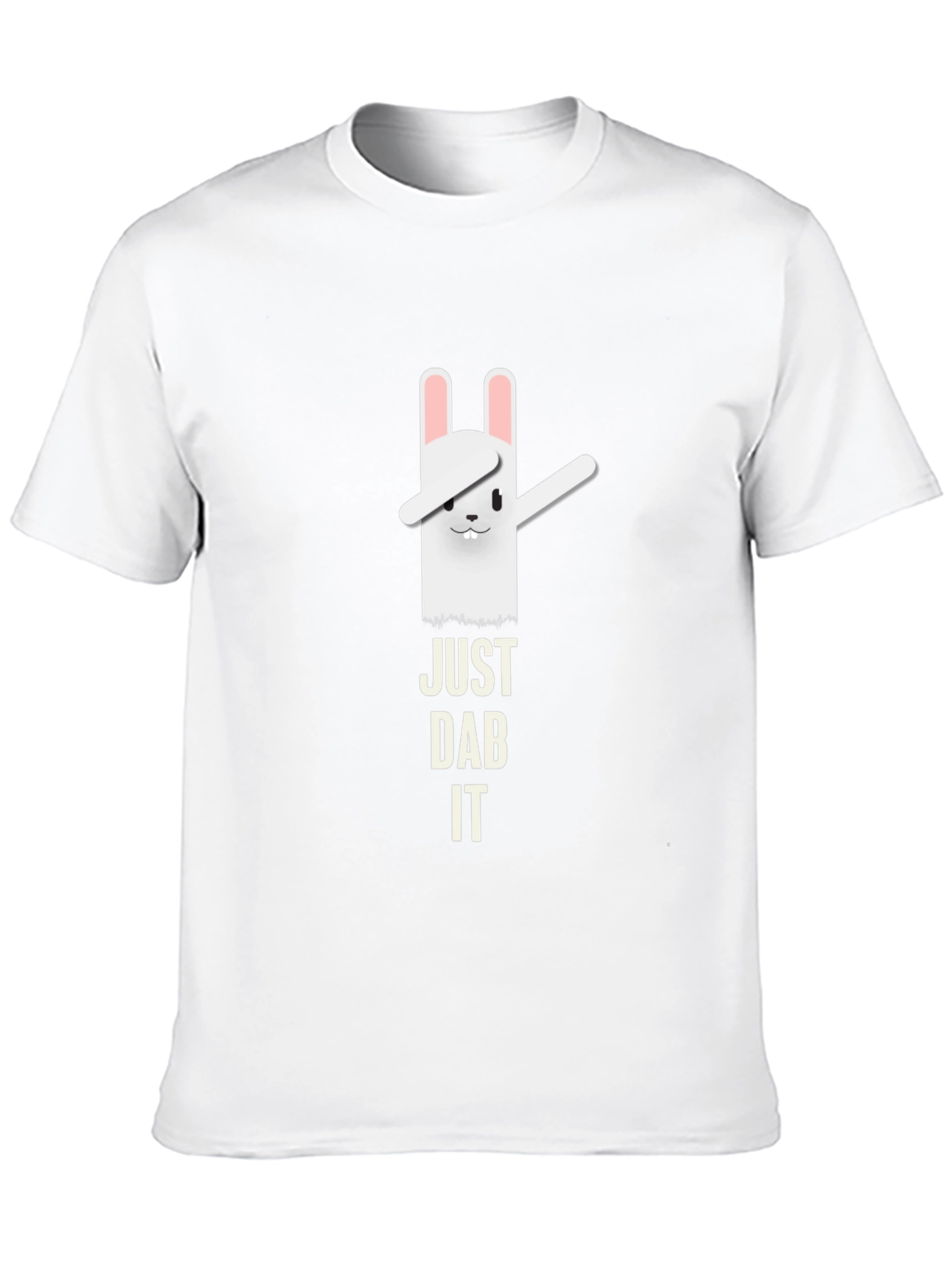 Just Dab It Funny Rabbit Black T-Shirt