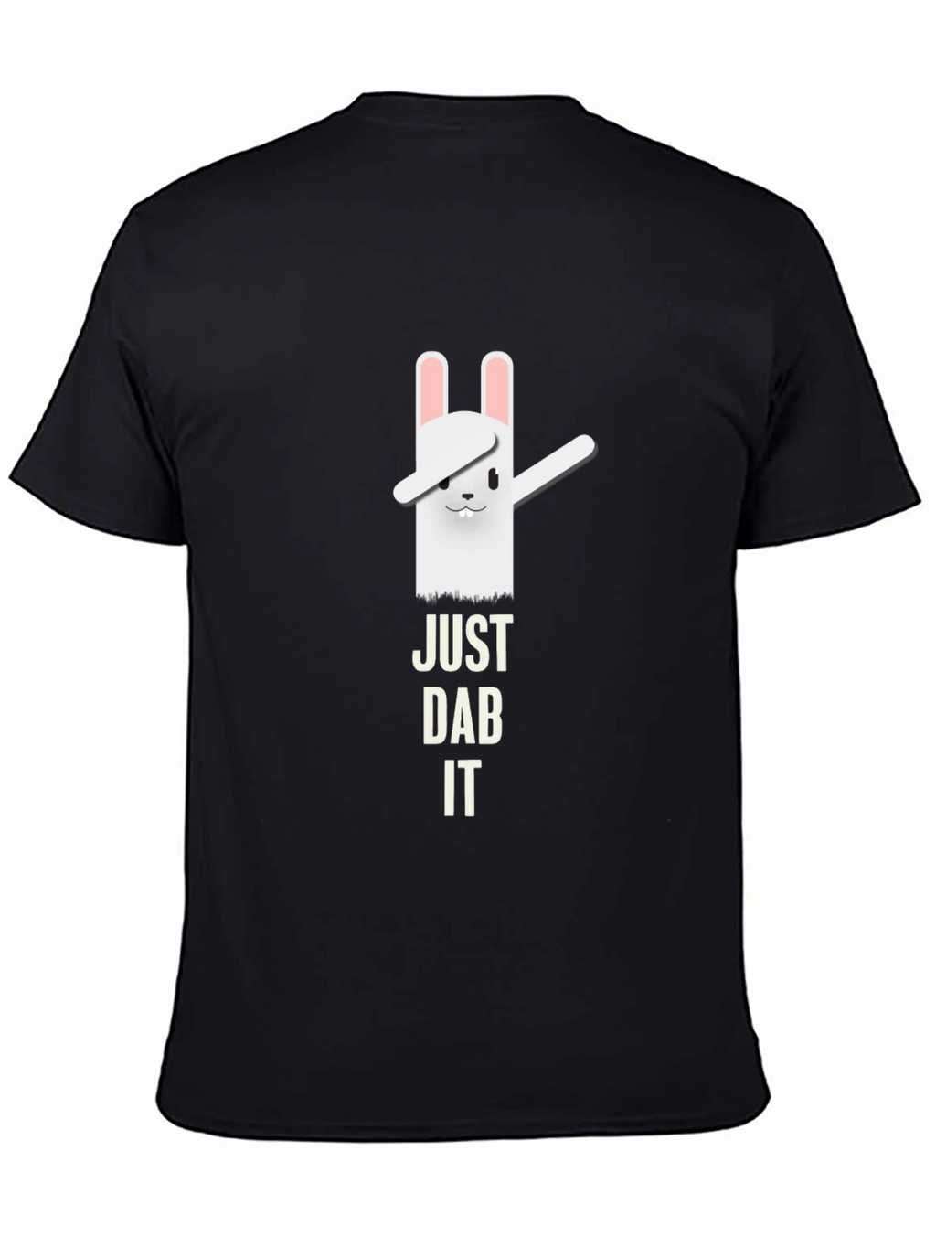 Just Dab It Funny Rabbit Black T-Shirt