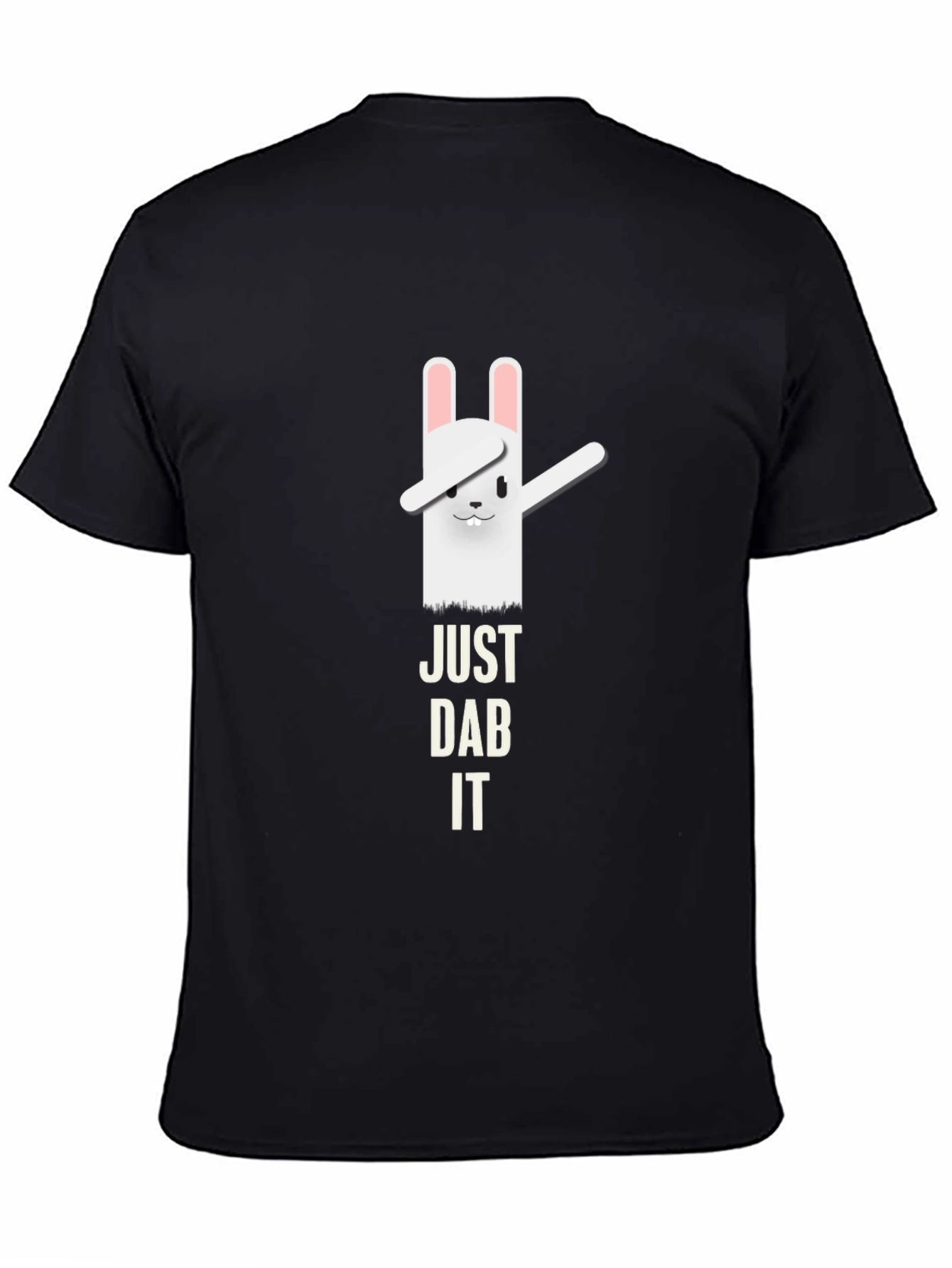 Just Dab It Funny Rabbit Black T-Shirt