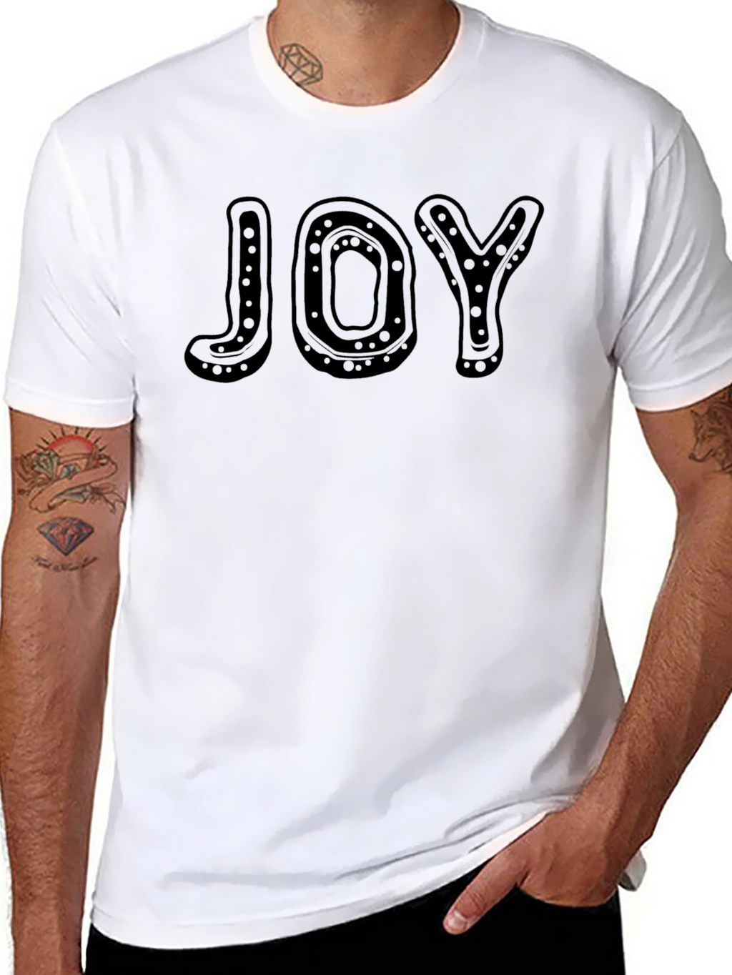 JOY Graphic Print Crew Neck T-Shirt