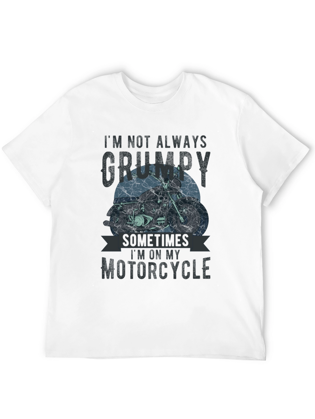 Grumpy Motorcycle T-Shirt - Mens Black Graphic Tee