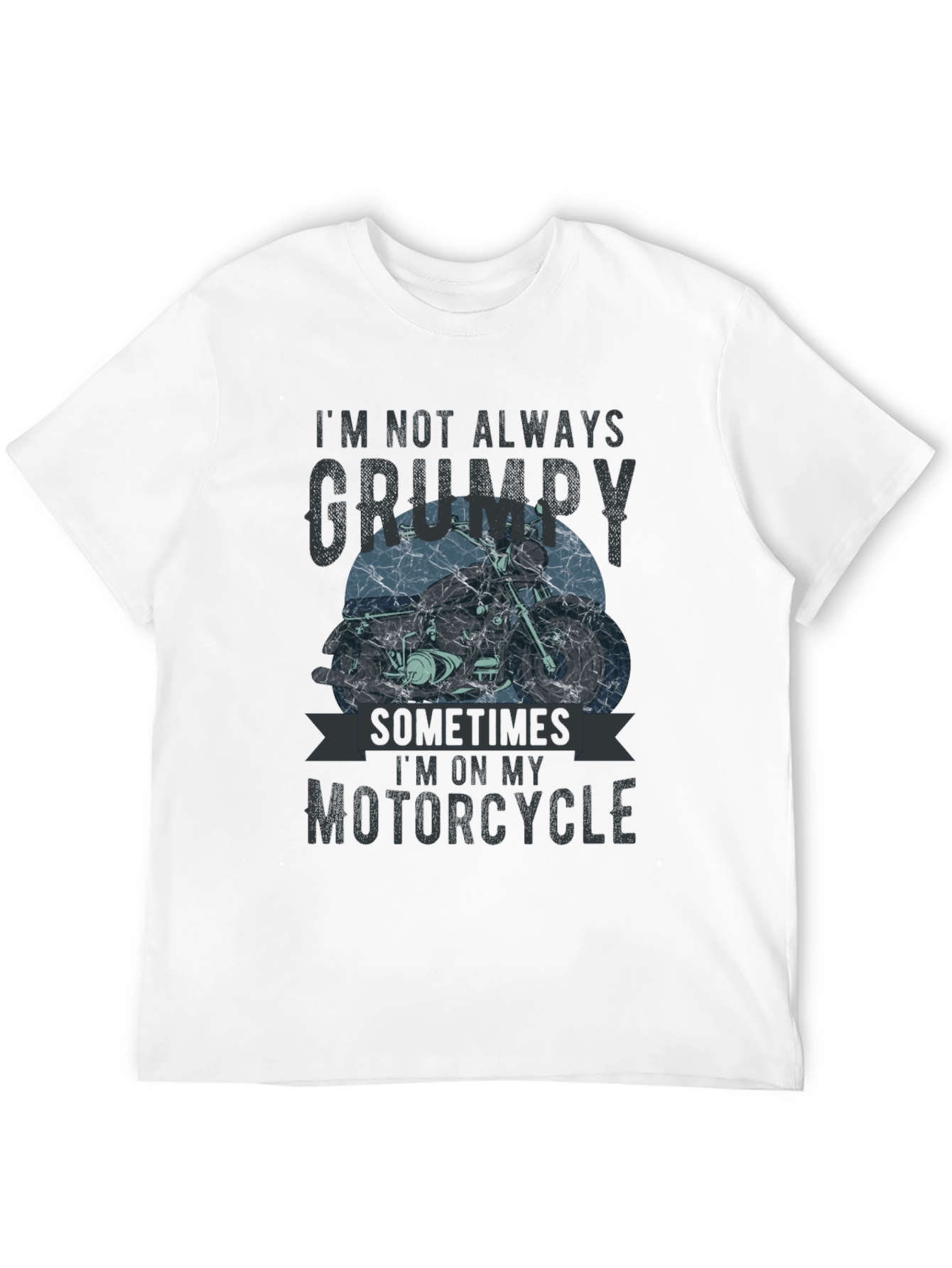Grumpy Motorcycle T-Shirt - Mens Black Graphic Tee