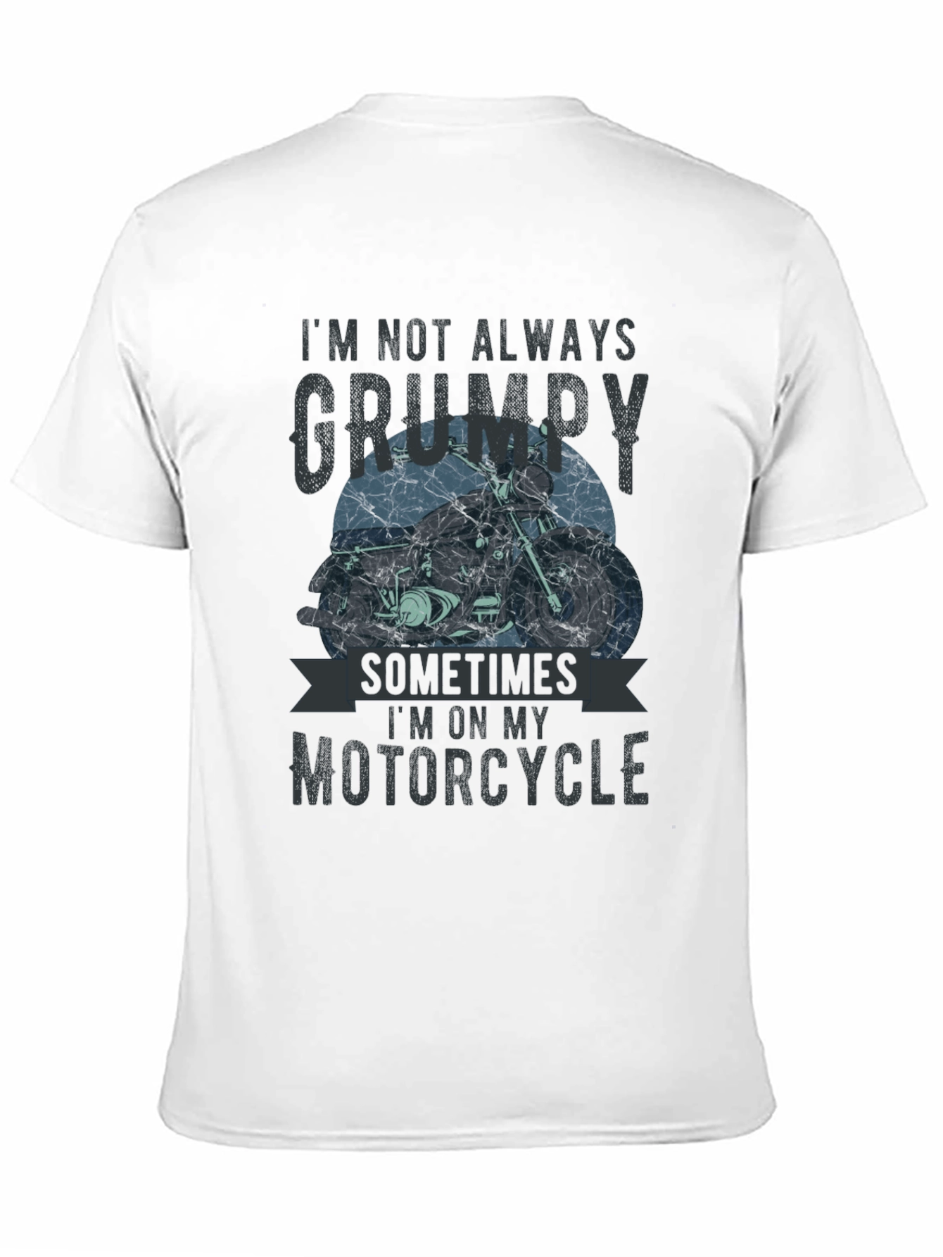 Grumpy Motorcycle T-Shirt - Mens Black Graphic Tee