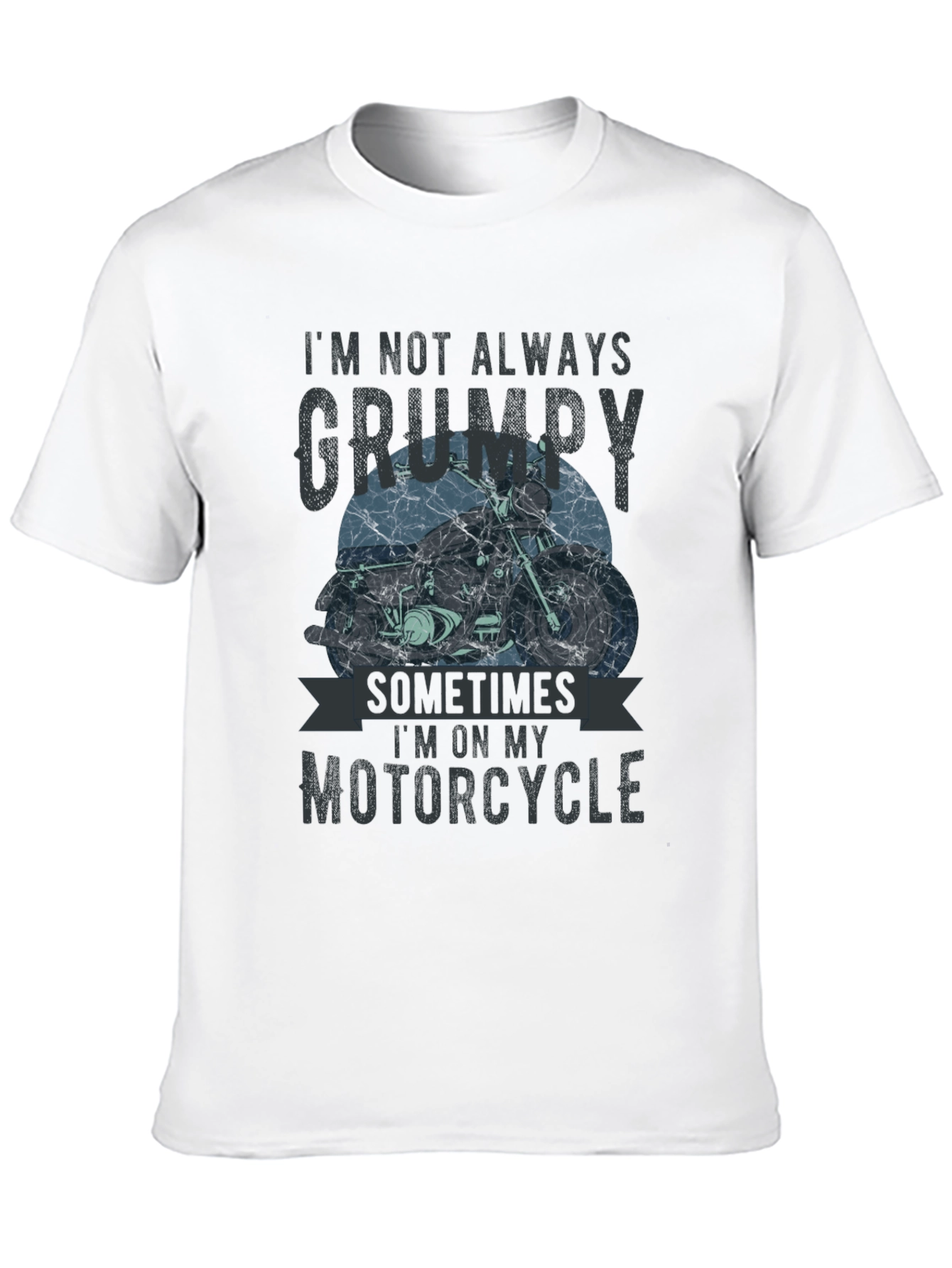 Grumpy Motorcycle T-Shirt - Mens Black Graphic Tee
