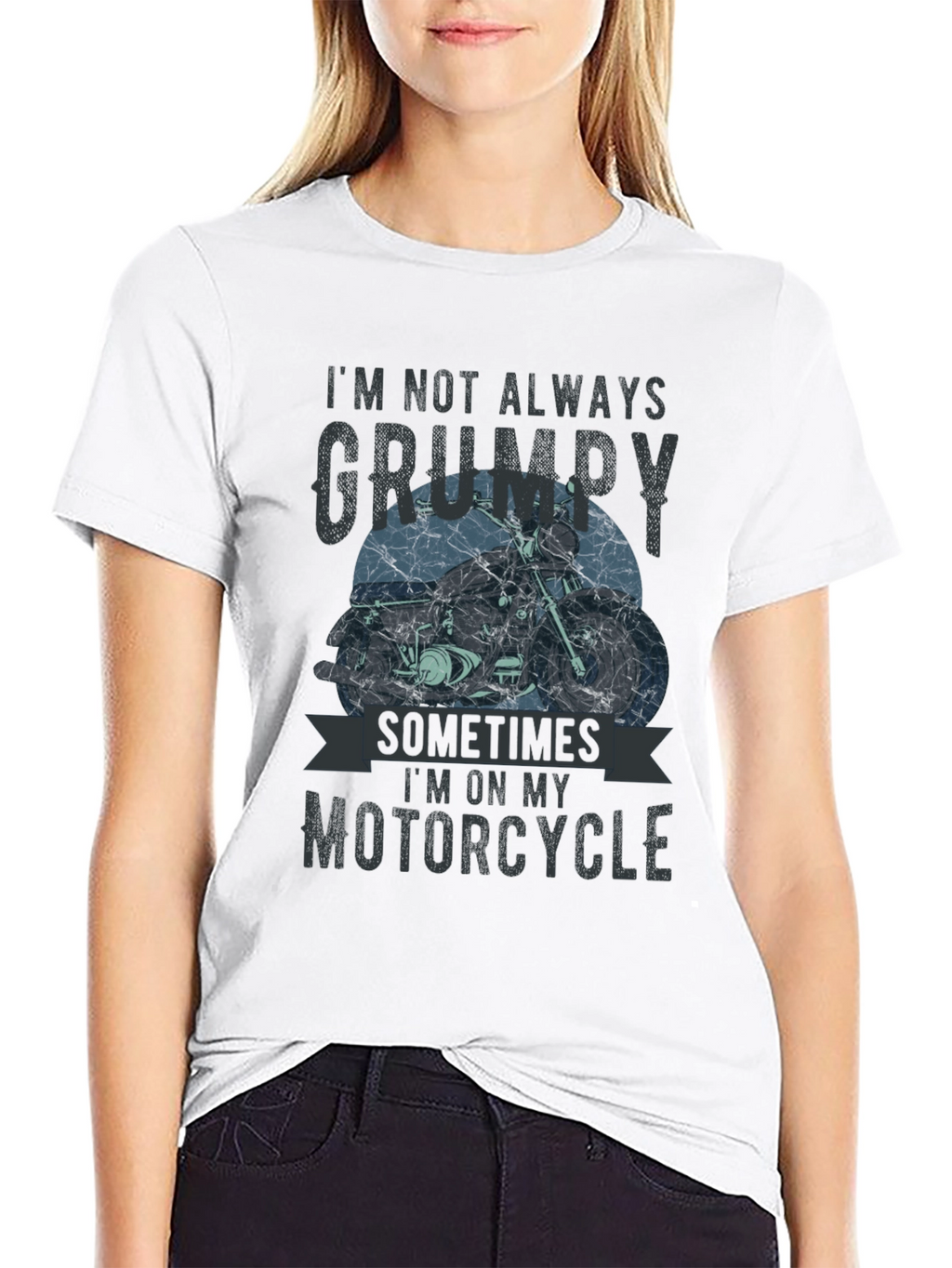 Grumpy Motorcycle T-Shirt - Mens Black Graphic Tee
