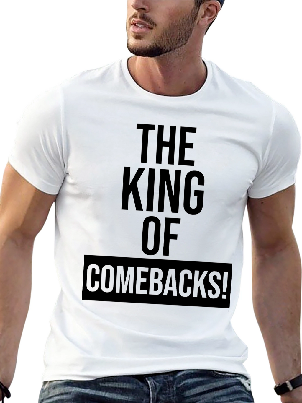 The King of Comebacks Black Graphic Tee