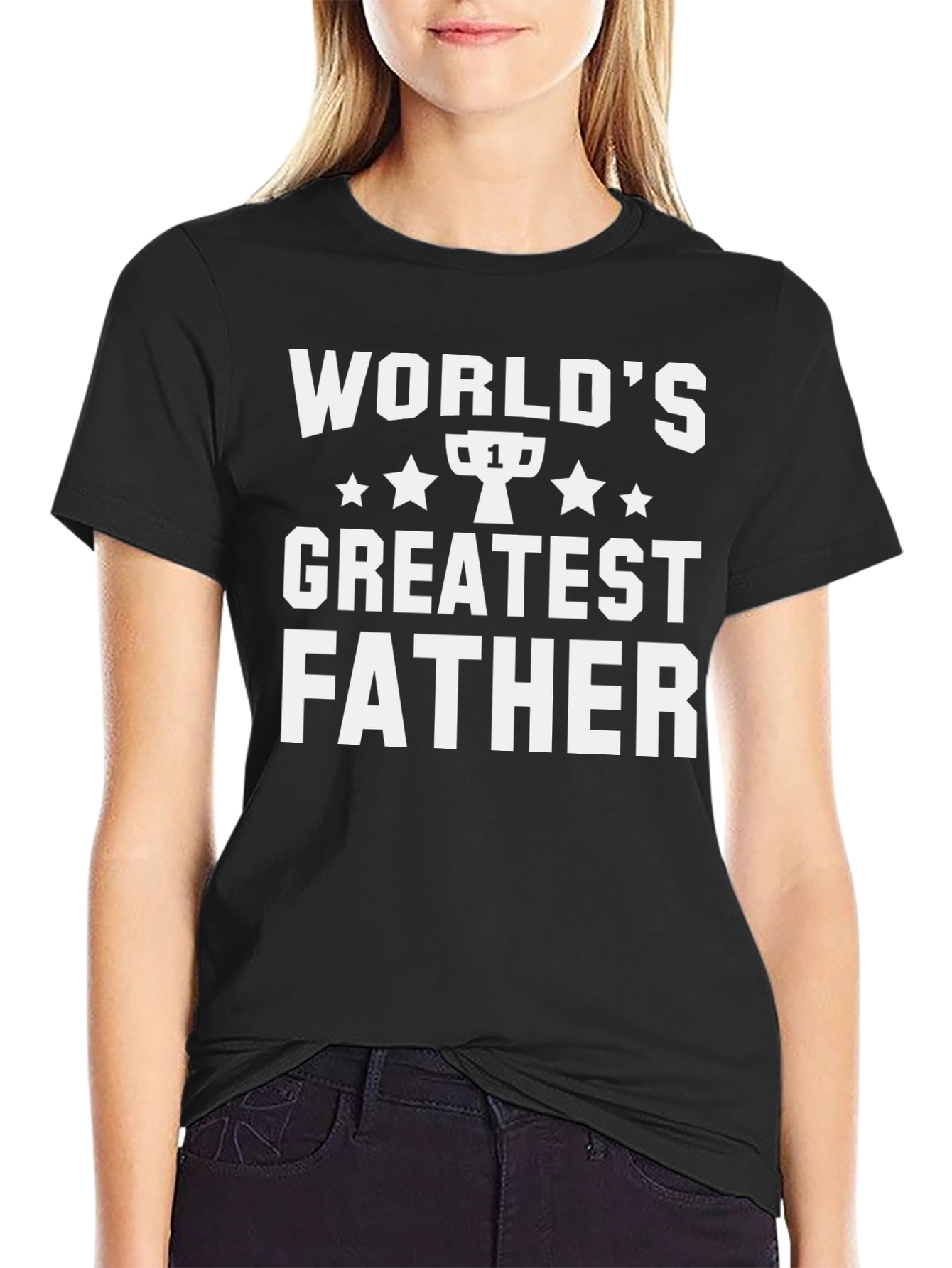 Worlds Greatest Father T-Shirt - Black