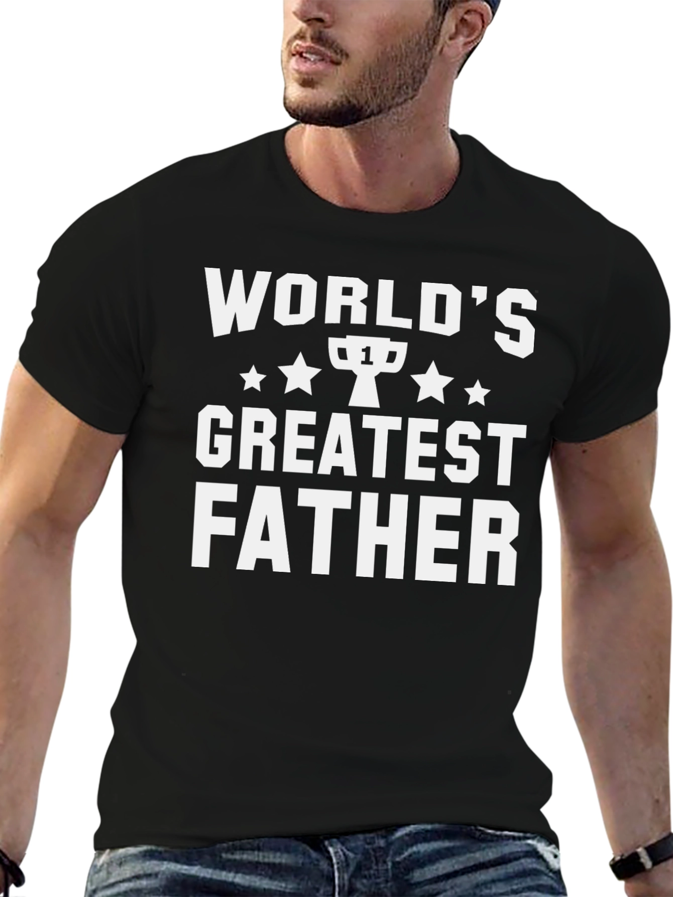 Worlds Greatest Father T-Shirt - Black
