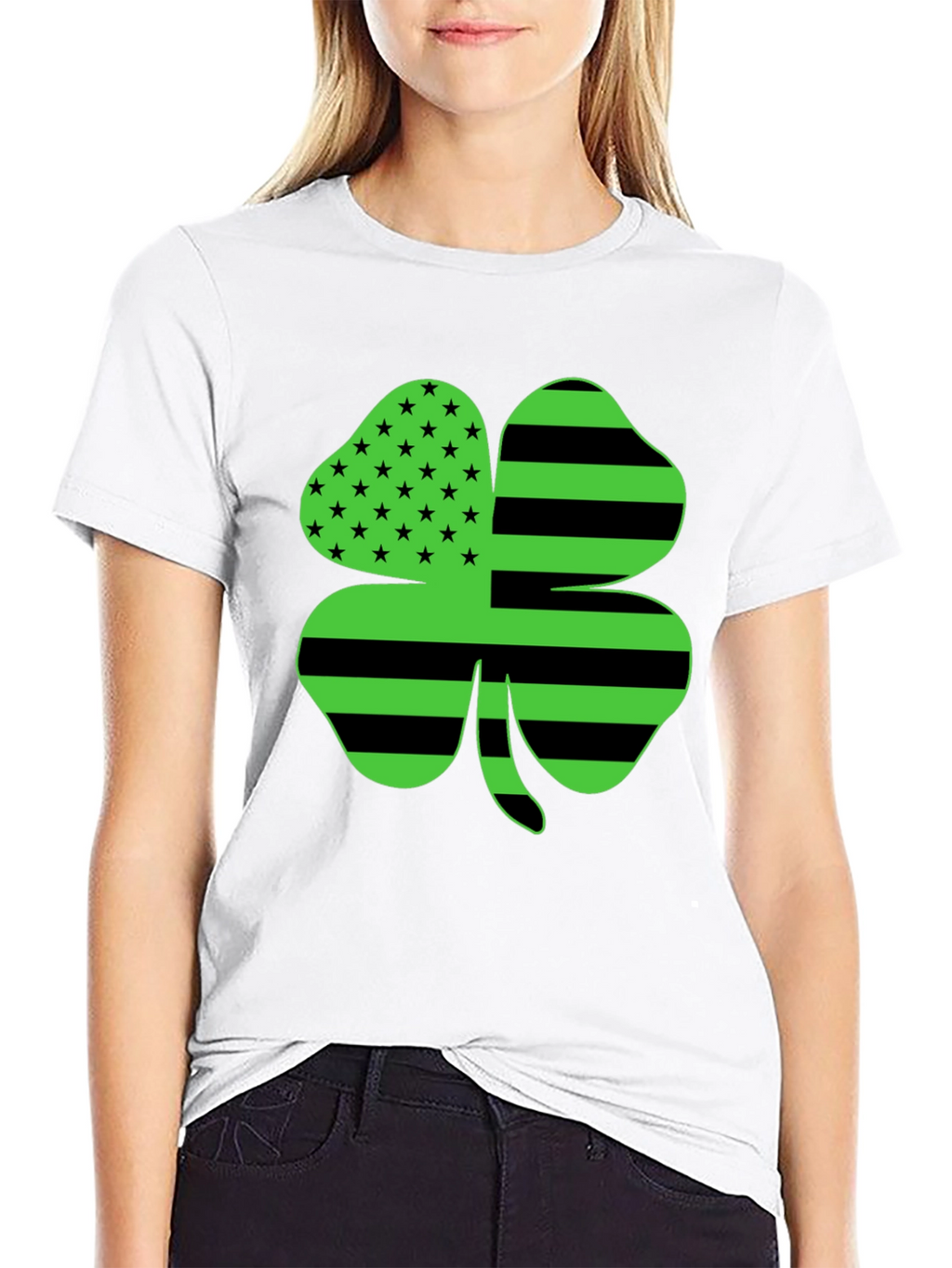 Shamrock American Flag Graphic Tee