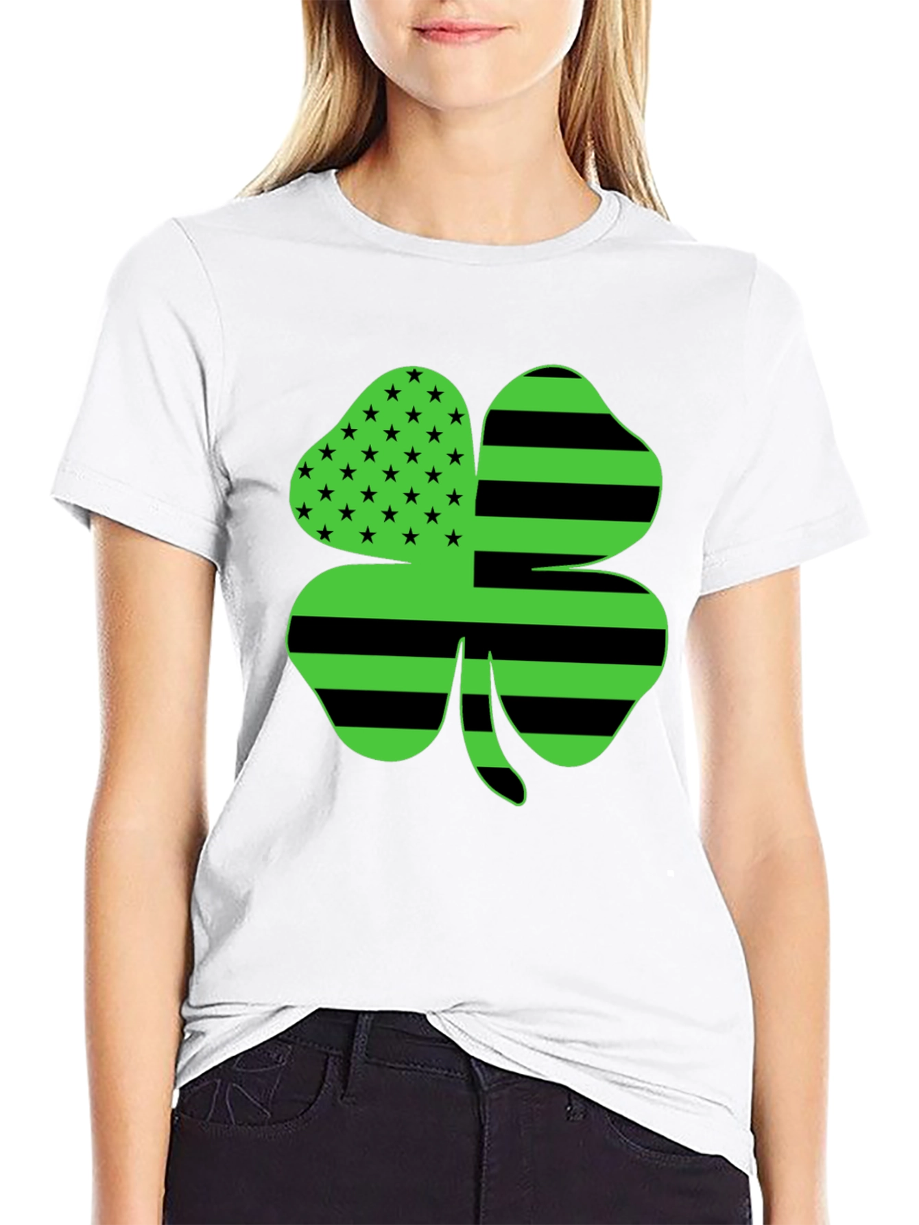 Shamrock American Flag Graphic Tee